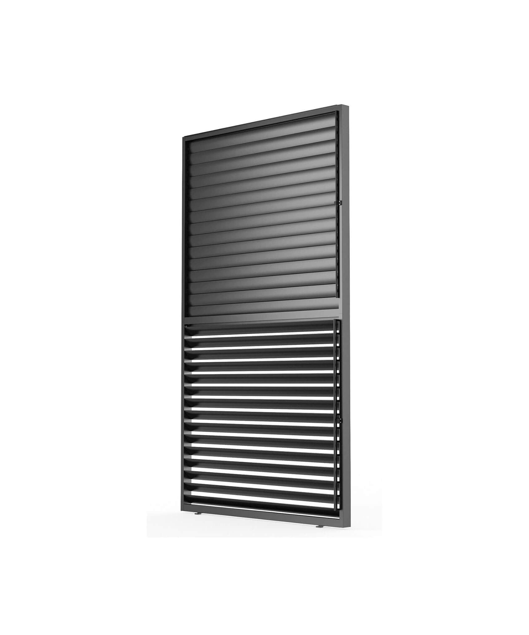 [04X07FT] Alora Premium Adjustable Aluminum Louvered Pergola With Side Wall Panel (SAK25458)