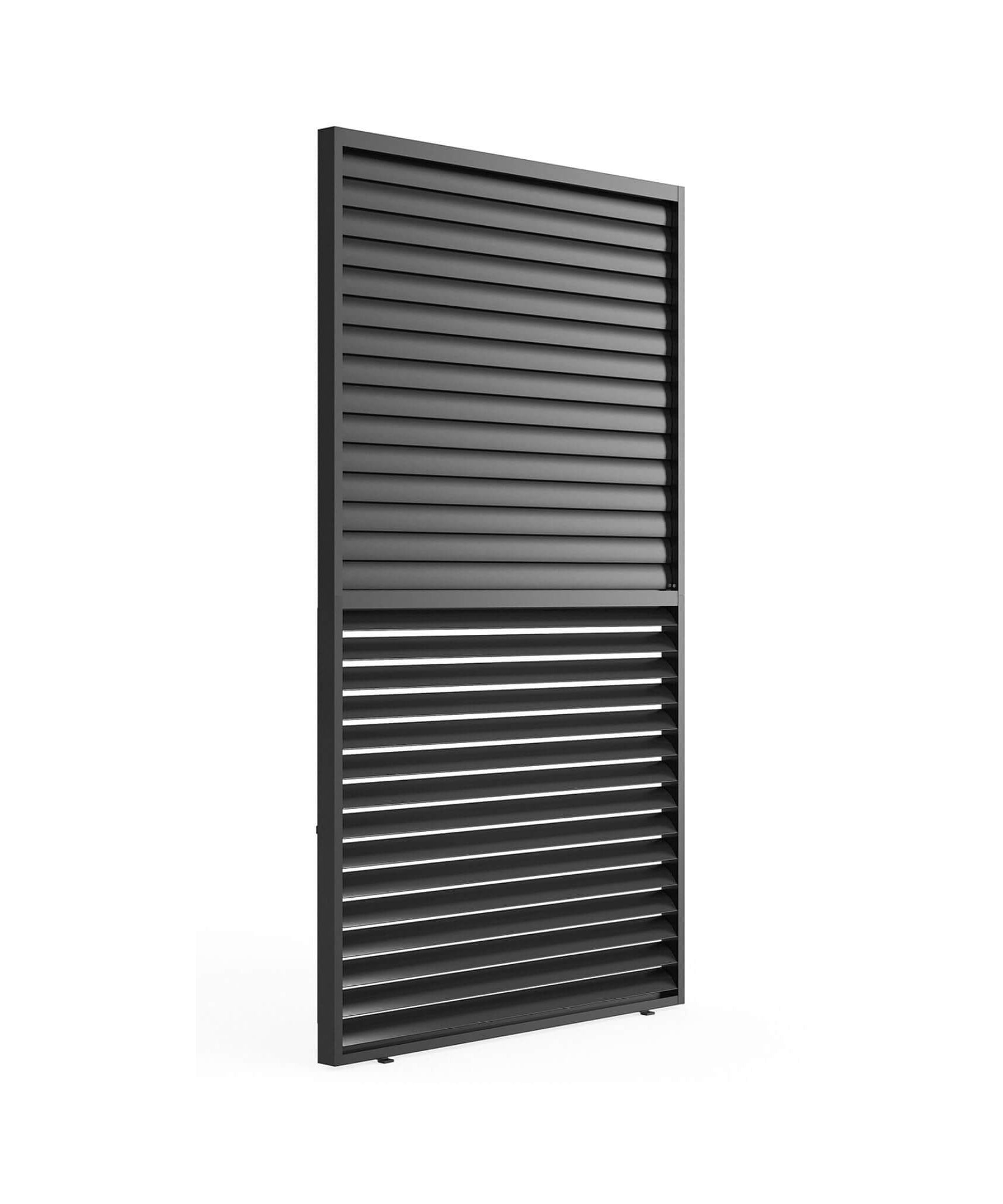 [04X07FT] Alora Premium Adjustable Aluminum Louvered Pergola With Side Wall Panel (SAK25458)