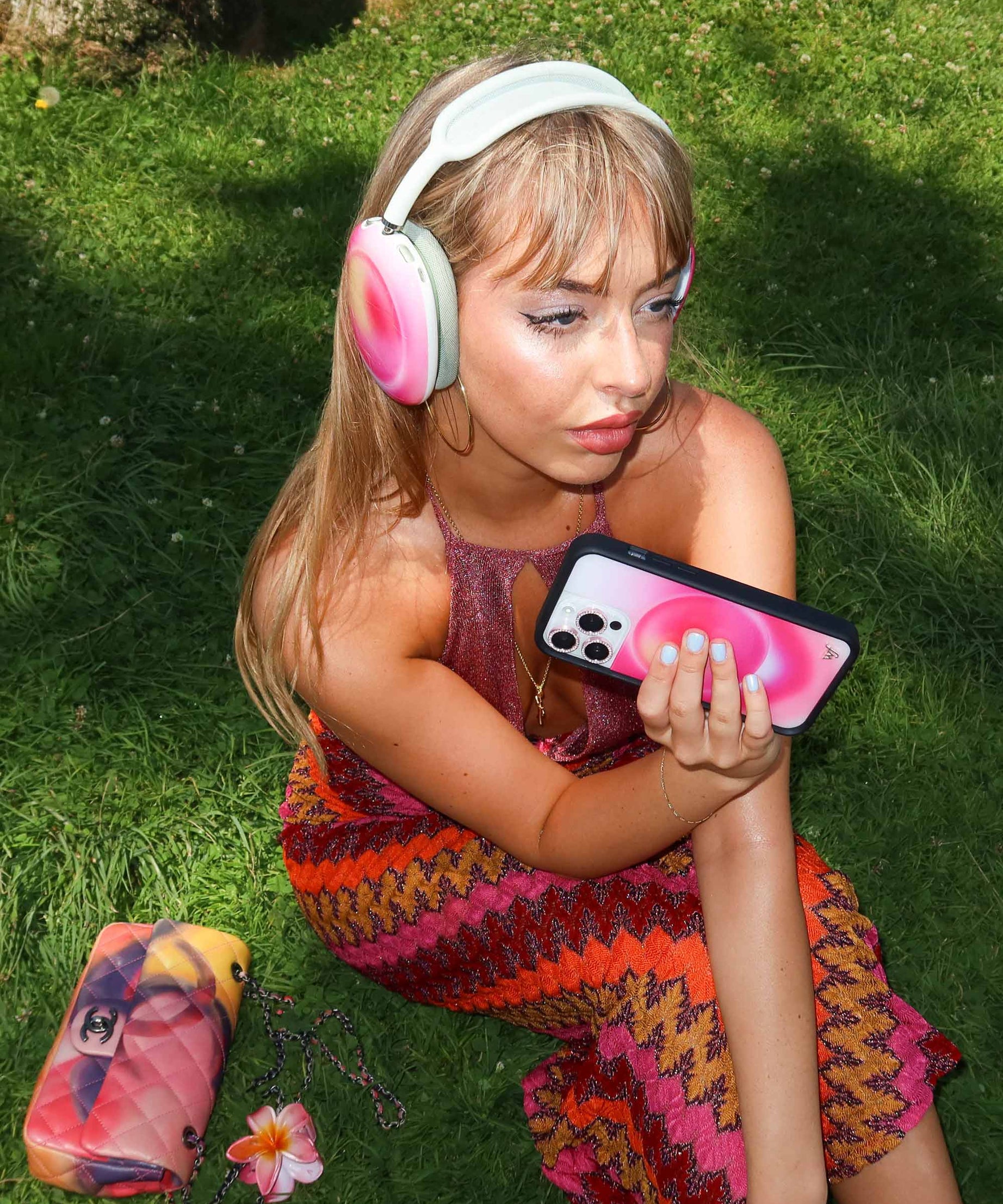 Hot Pink Aura Airpods Max Cover