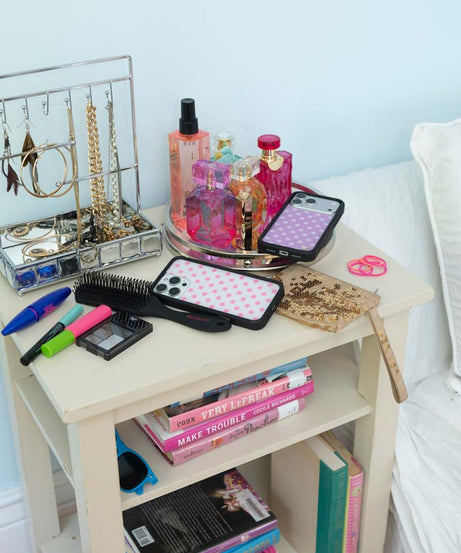 Polka Dot | White and Pink iPhone Case