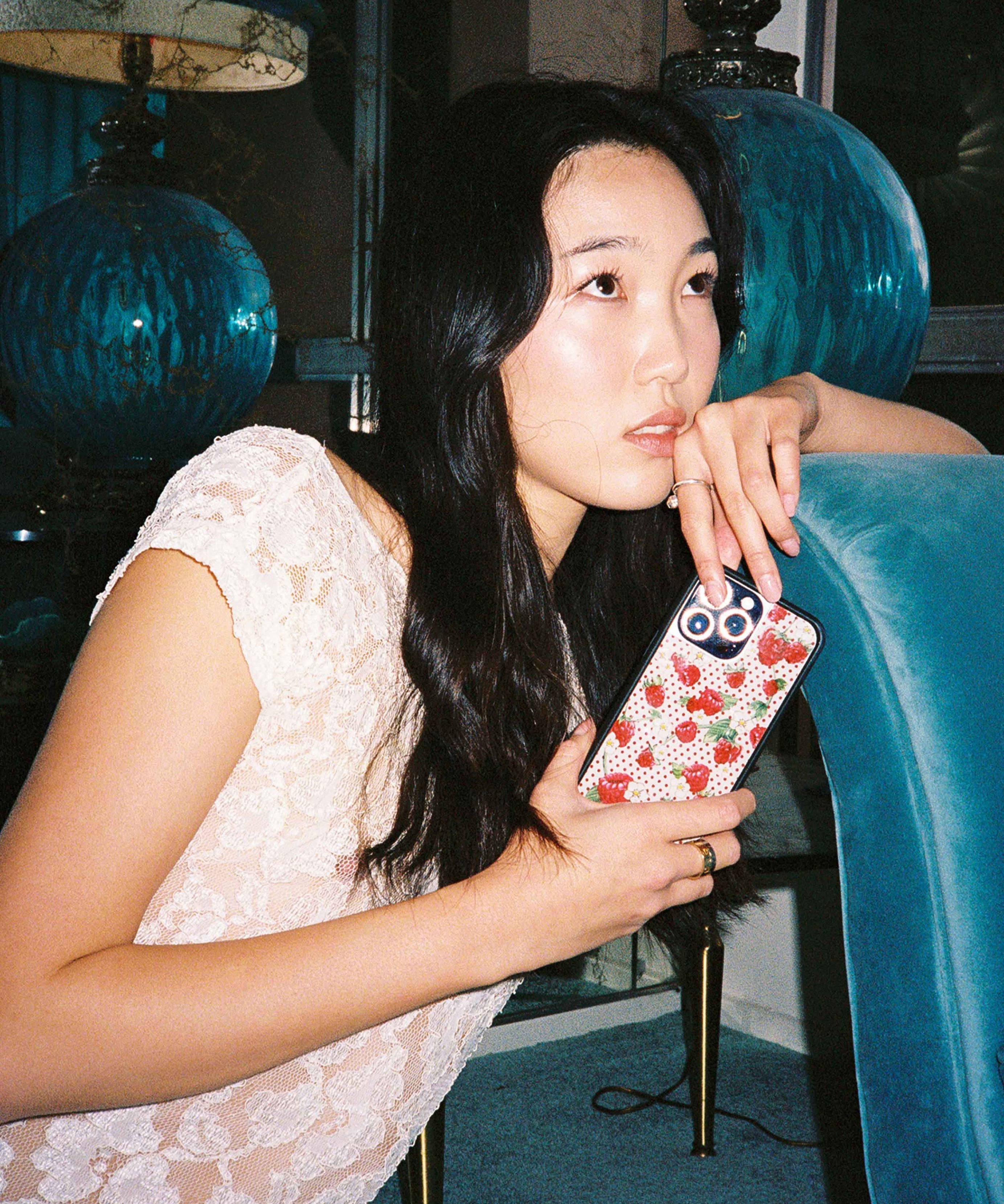 Raspberry Polka Dot iPhone Case