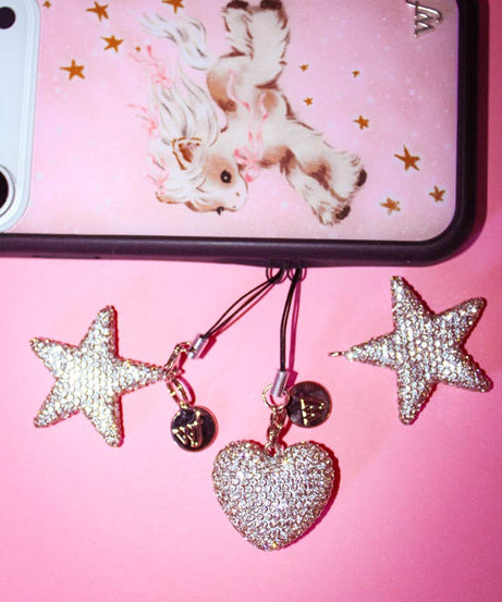 Rhinestone Star Charm | White