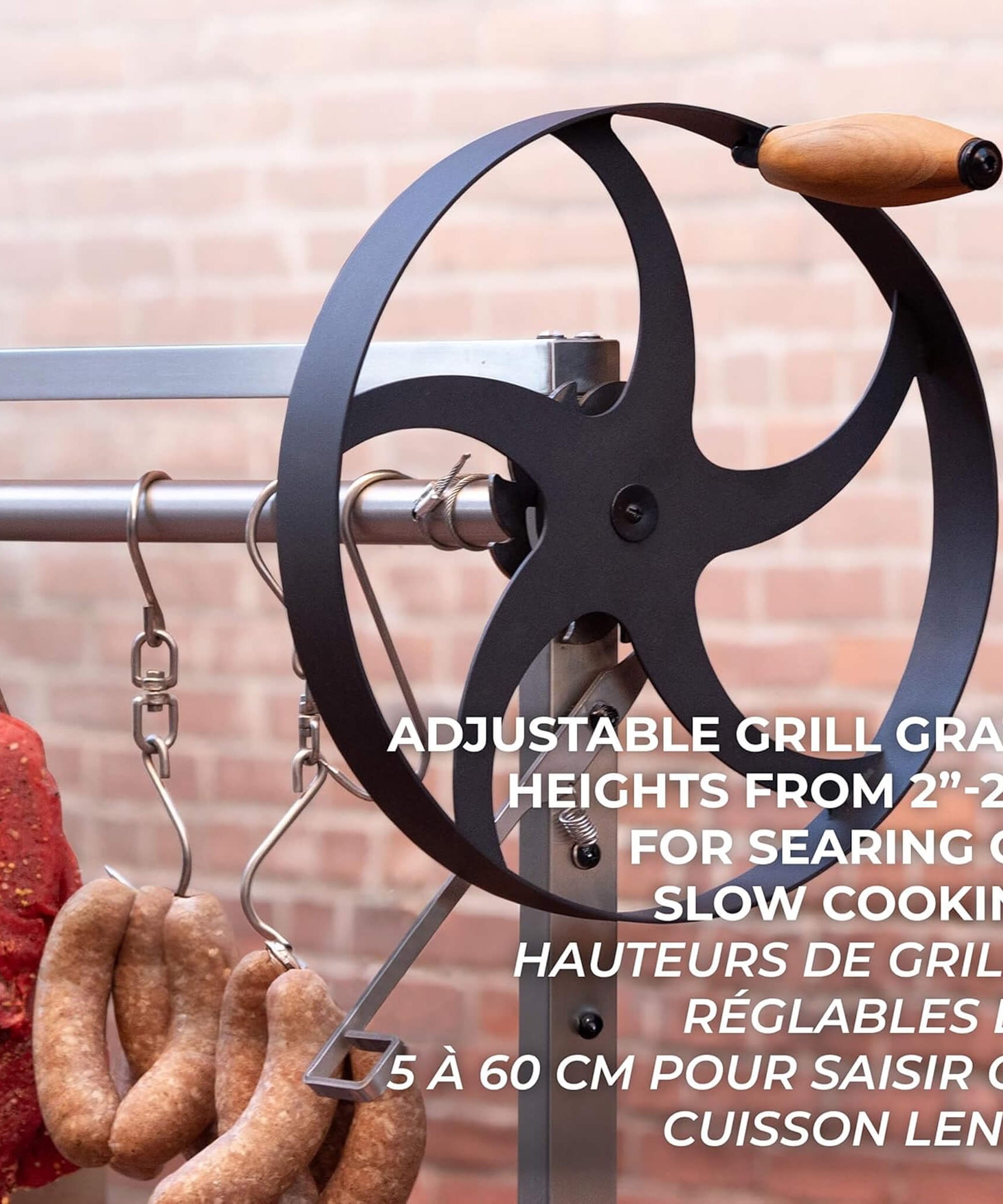 [05X02FT] Heavy-Duty Argentine Santa Maria Wood Fire And Charcoal BBQ Grill With Brasero (SAK52731)