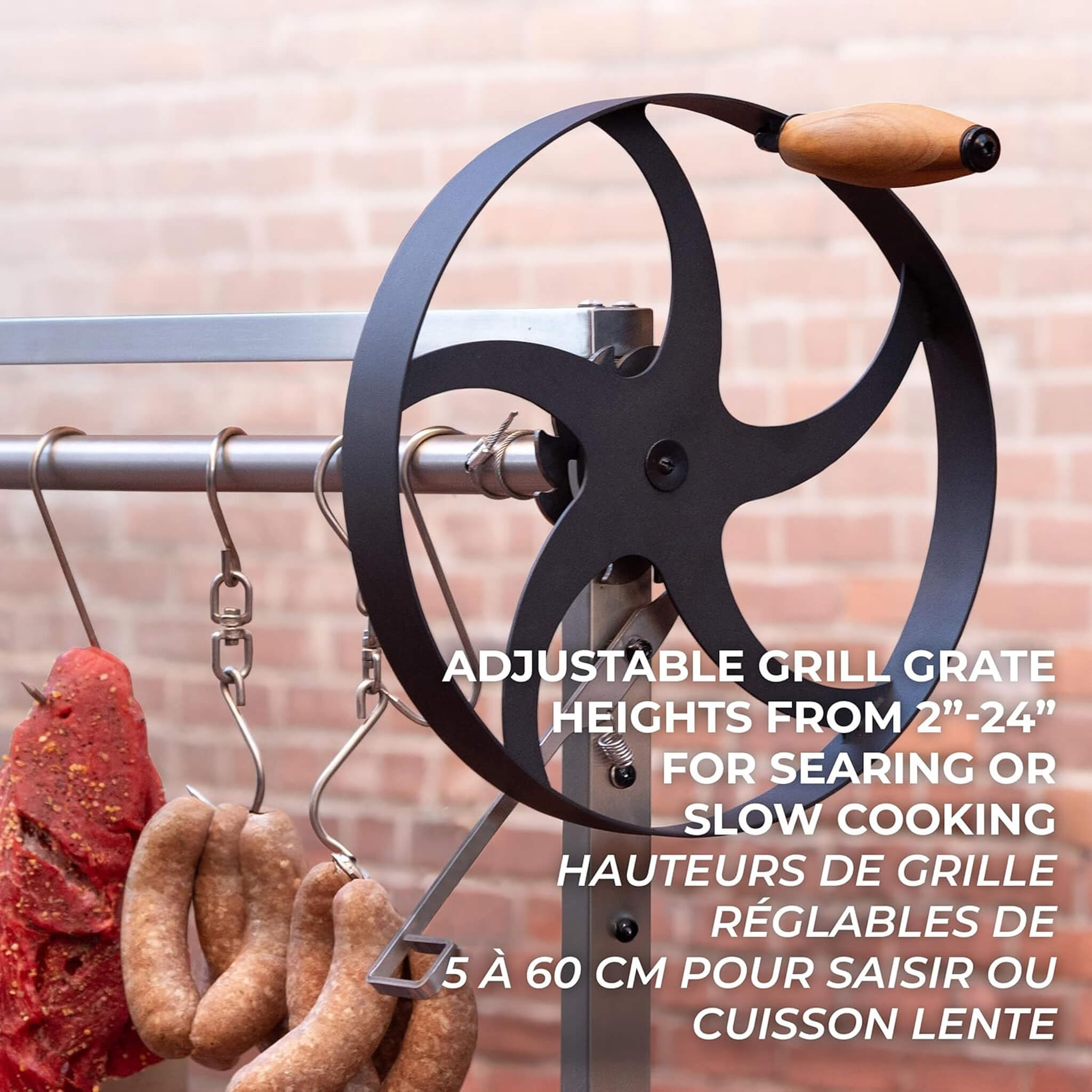 [05X02FT] Heavy-Duty Argentine Santa Maria Wood Fire And Charcoal BBQ Grill With Brasero (SAK52731)