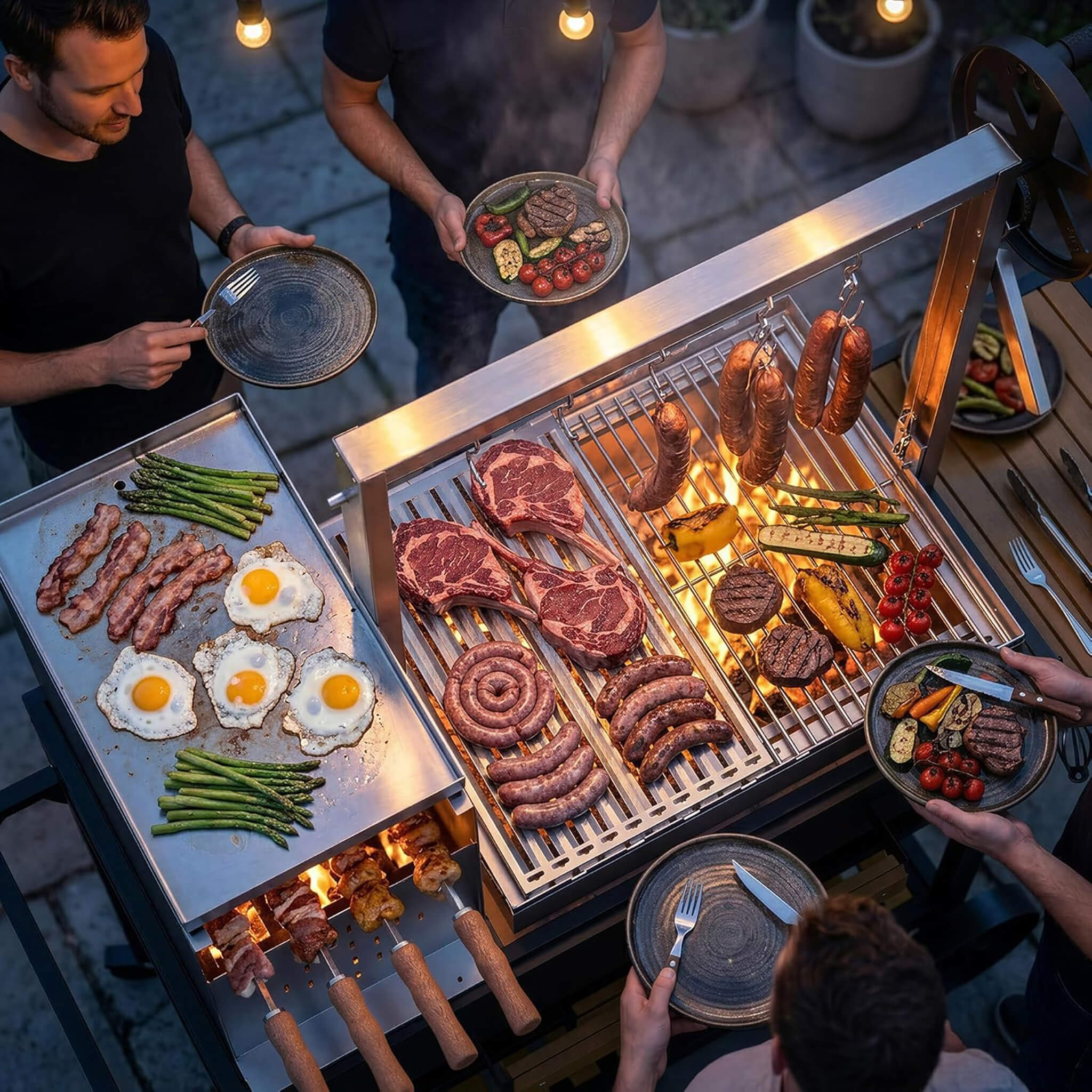 [05X03FT] Heavy-Duty Argentine Santa Maria All-In-One BBQ Grill With Brasero (SAK31862)