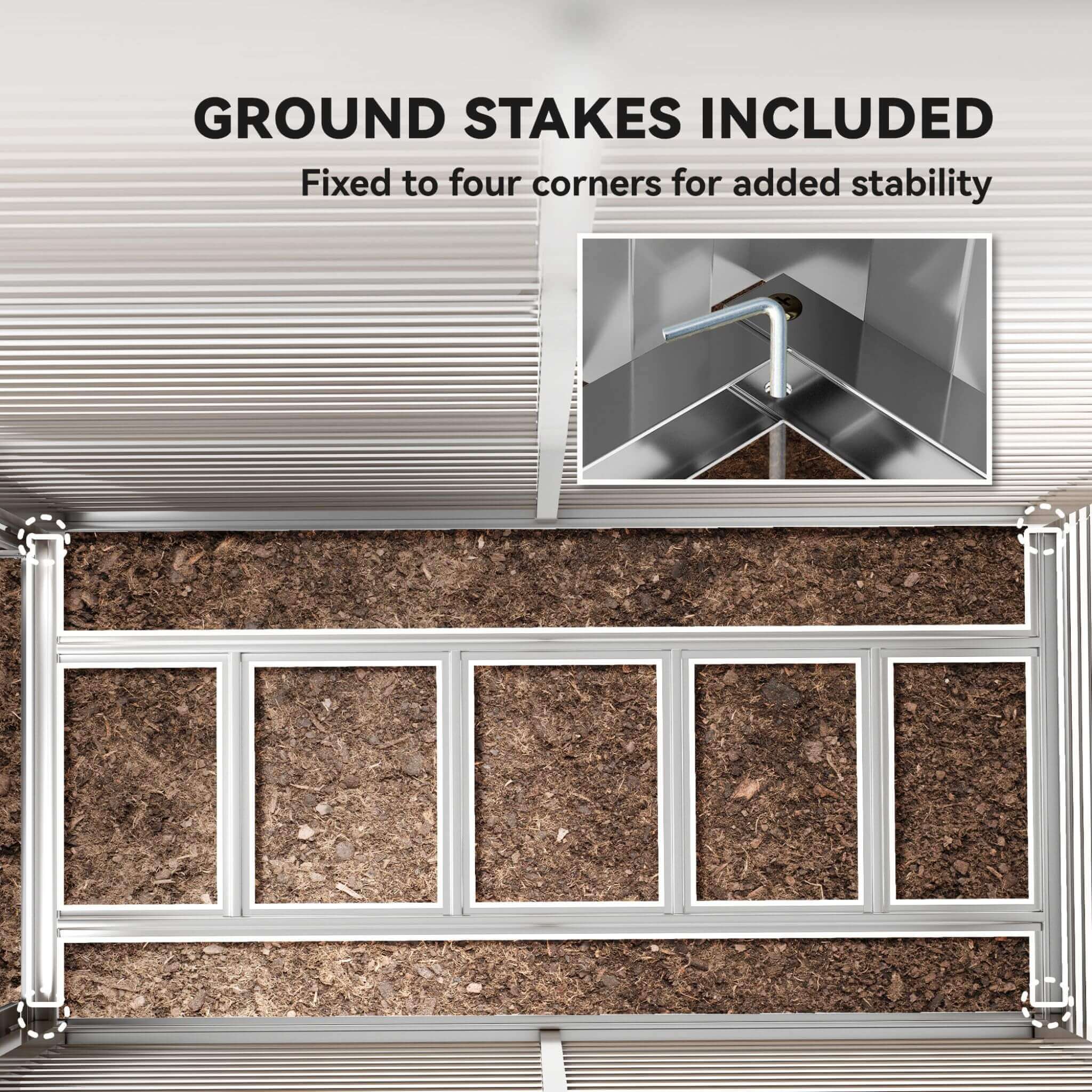 [05X09FT] Alora Heavy-Duty Outdoor Galvanized Steel Storage Shed With Lockable Doors (SAK80637)
