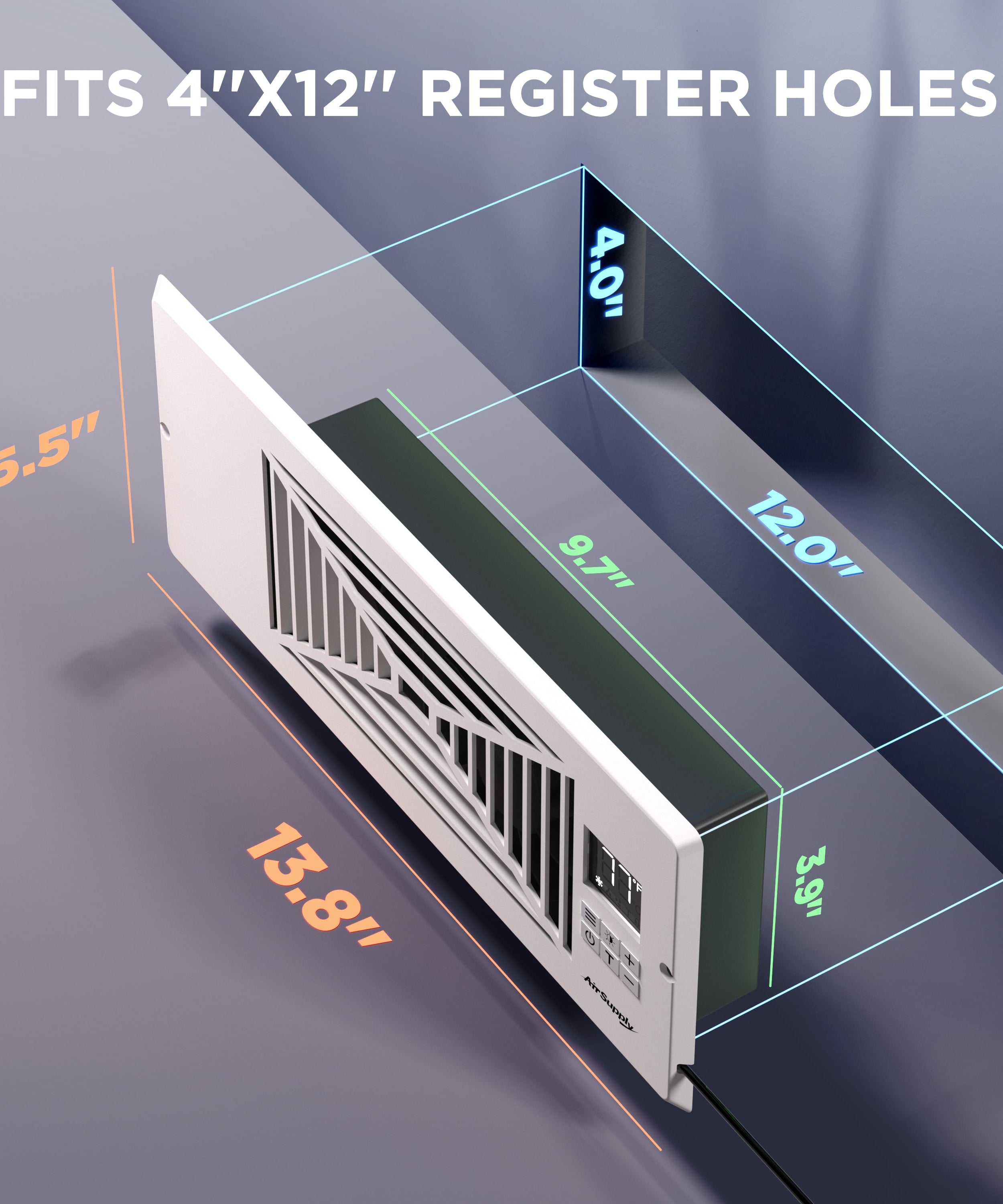 (Open Box) AirSupply BS412 Register Booster Fan