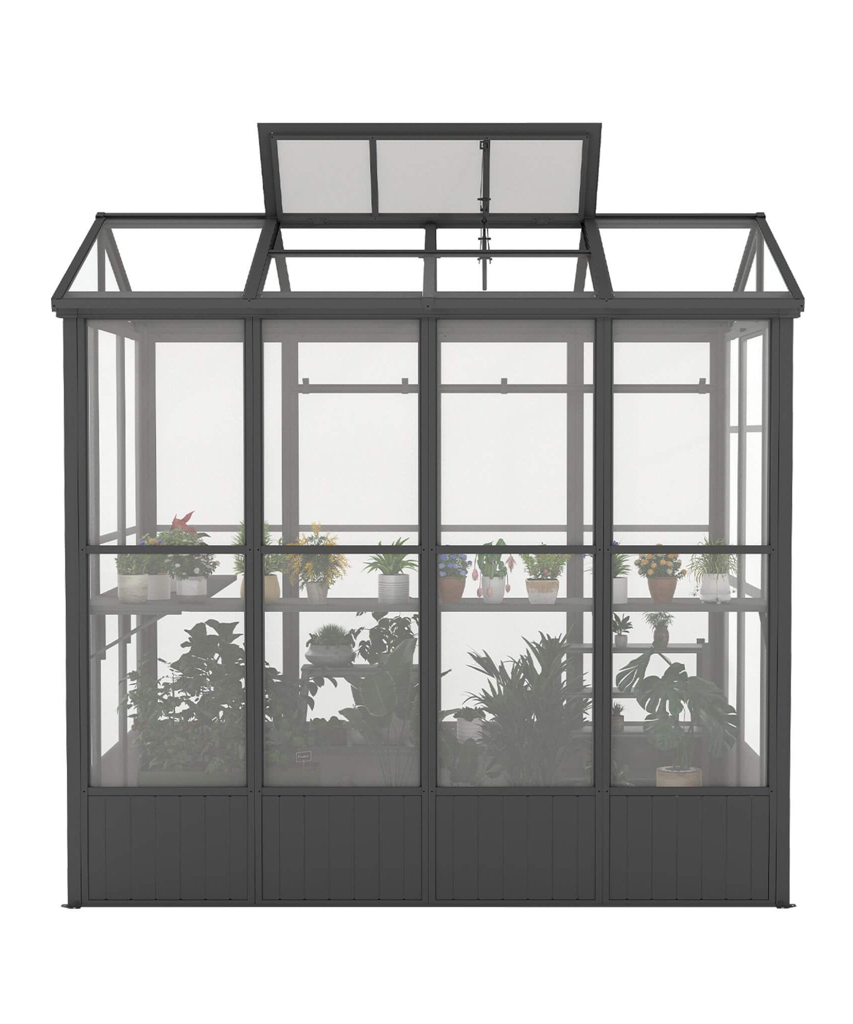 [06X08FT] Heavy-Duty Outdoor Polycarbonate Greenhouse With Fully Automatic Temperature Control Vent (SAK51892)