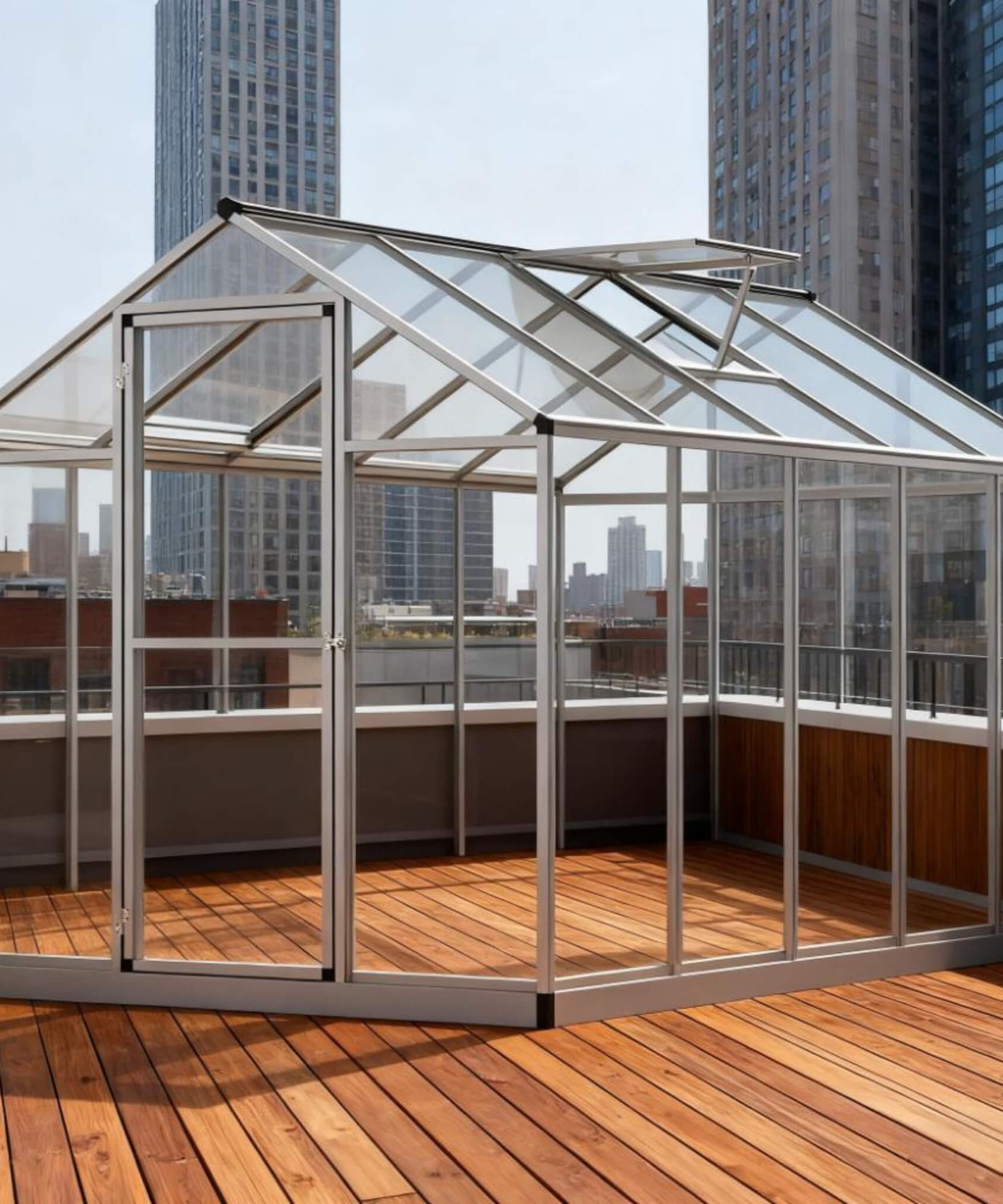 [06X10FT] Large Walk-In Backyard Greenhouse W/ Rainwater Collection System And Roof Vent (SAK93581)
