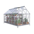 [06X12FT] Heavy-Duty Outdoor Aluminum Polycarbonate Walk-In Greenhouse With Lockable Hinged Door (SAK85247)