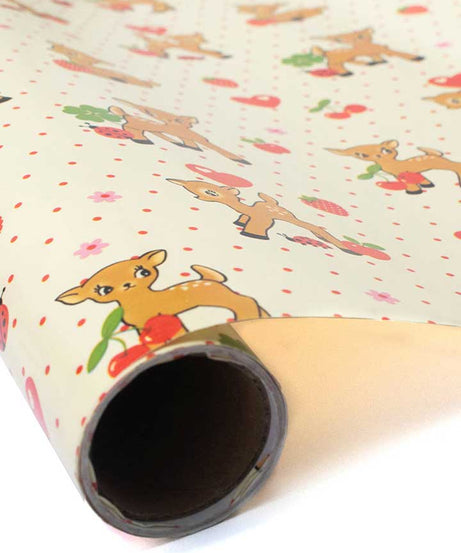 Oh Deer and Red Gingham Hearts Gift Wrap - 2 Pack