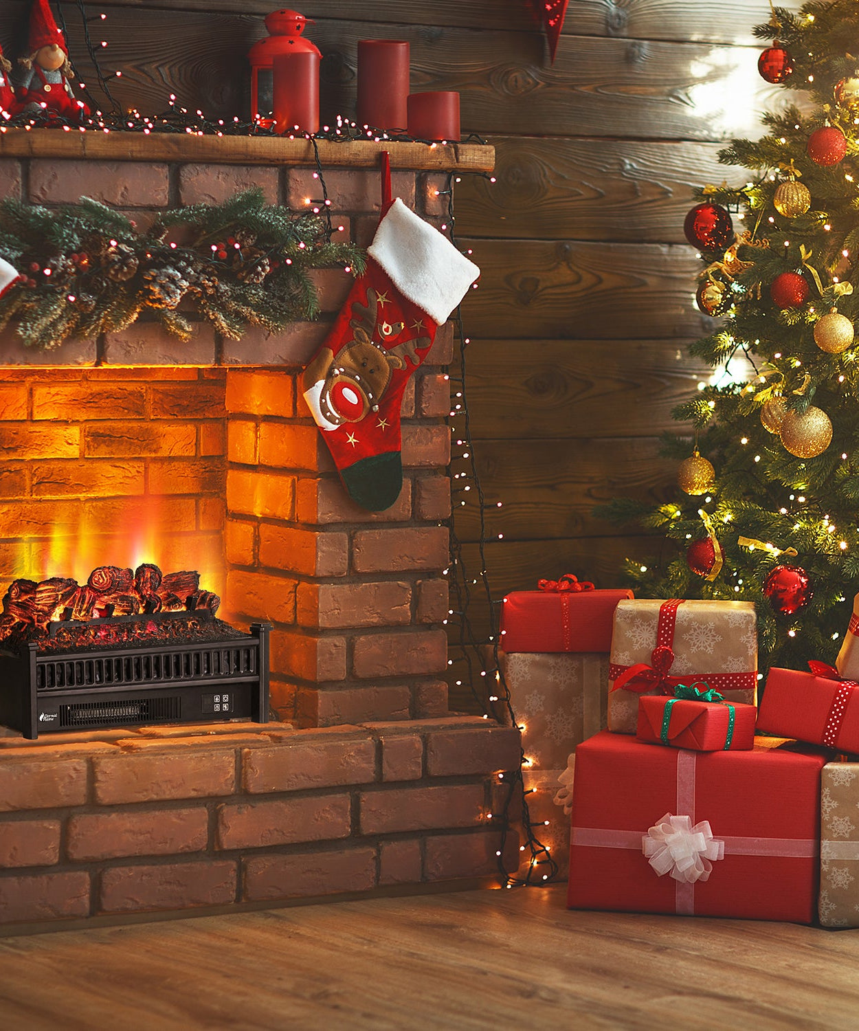 (Open Box) Eternal Flame EF23-PB Electric Fireplace Logs