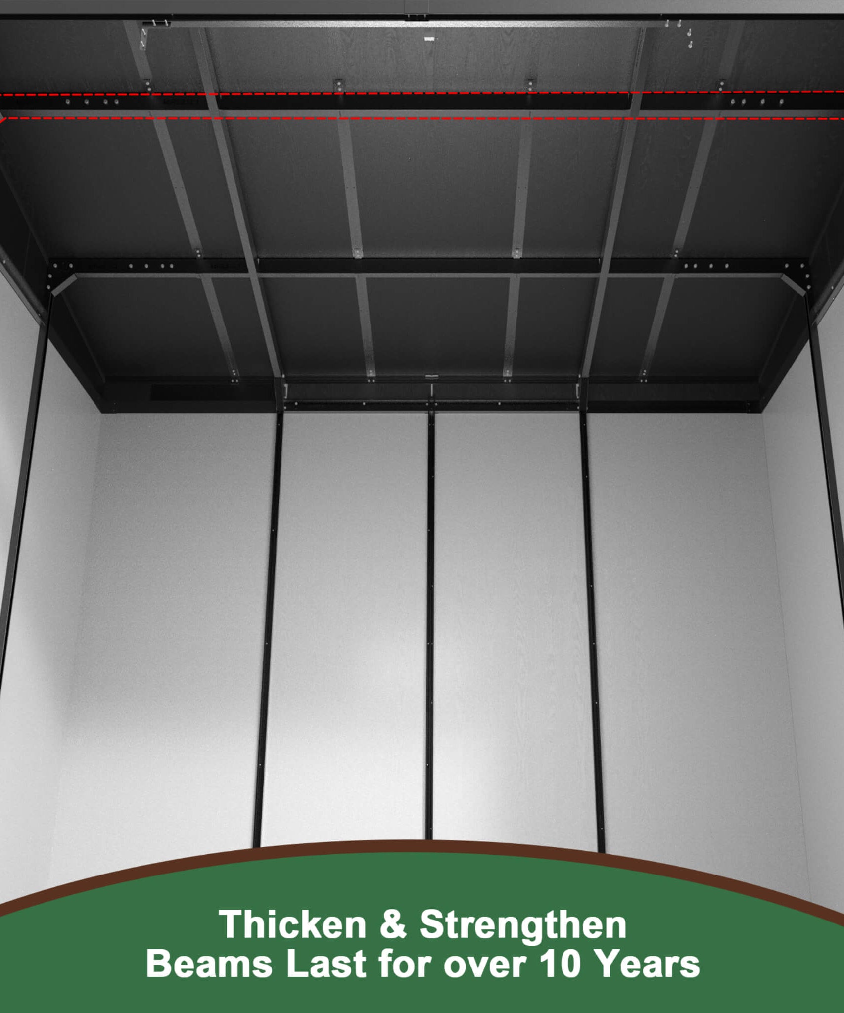 [07X10FT] Alora Heavy-Duty Weather-Resistant Steel-Reinforced Plastic Storage Shed With Floor (SAK93148)