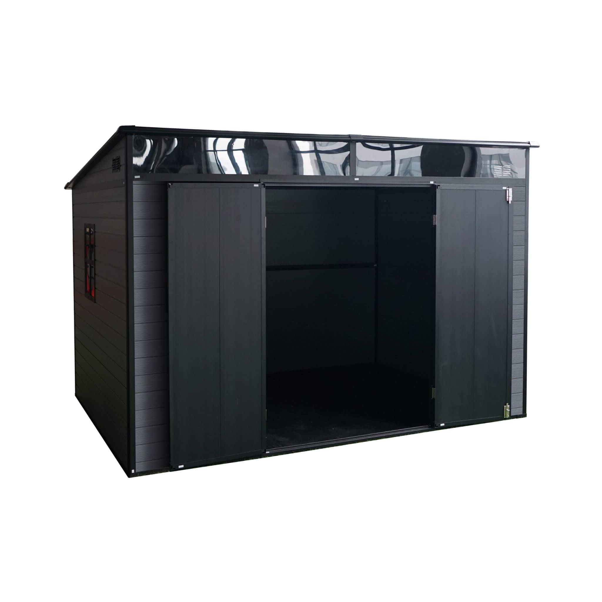 [07X10FT] Alora Outdoor Resin Garden Shed With Floor, Window, And Lockable Door (SAK25987)