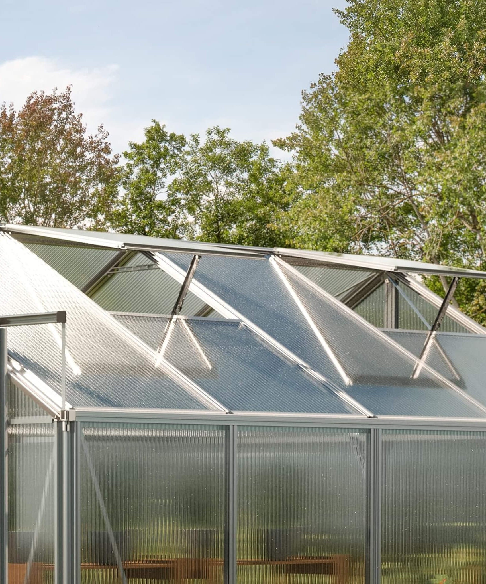 [08X12FT] Heavy-Duty Polycarbonate Outdoor Greenhouse With Aluminum Frame And Sliding Doors (SAK90426)