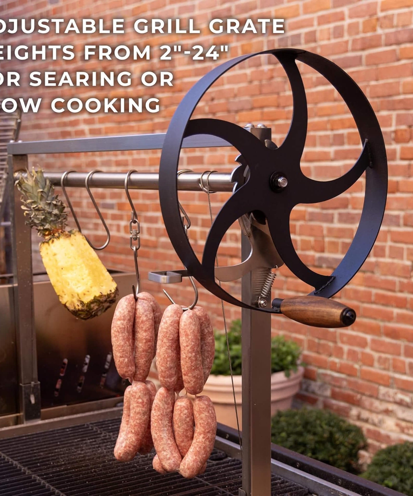 [09X02FT] Extra-Large Argentine Santa Maria Wood Fire And Charcoal BBQ Grill With Brasero (SAK75186)