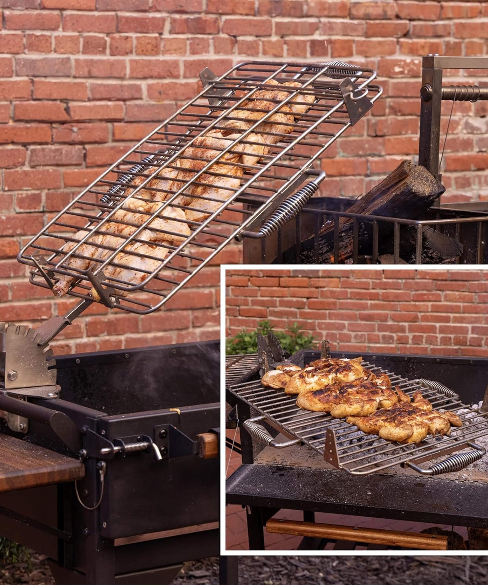 [09X02FT] Extra-Large Argentine Santa Maria Wood Fire And Charcoal BBQ Grill With Brasero (SAK75186)