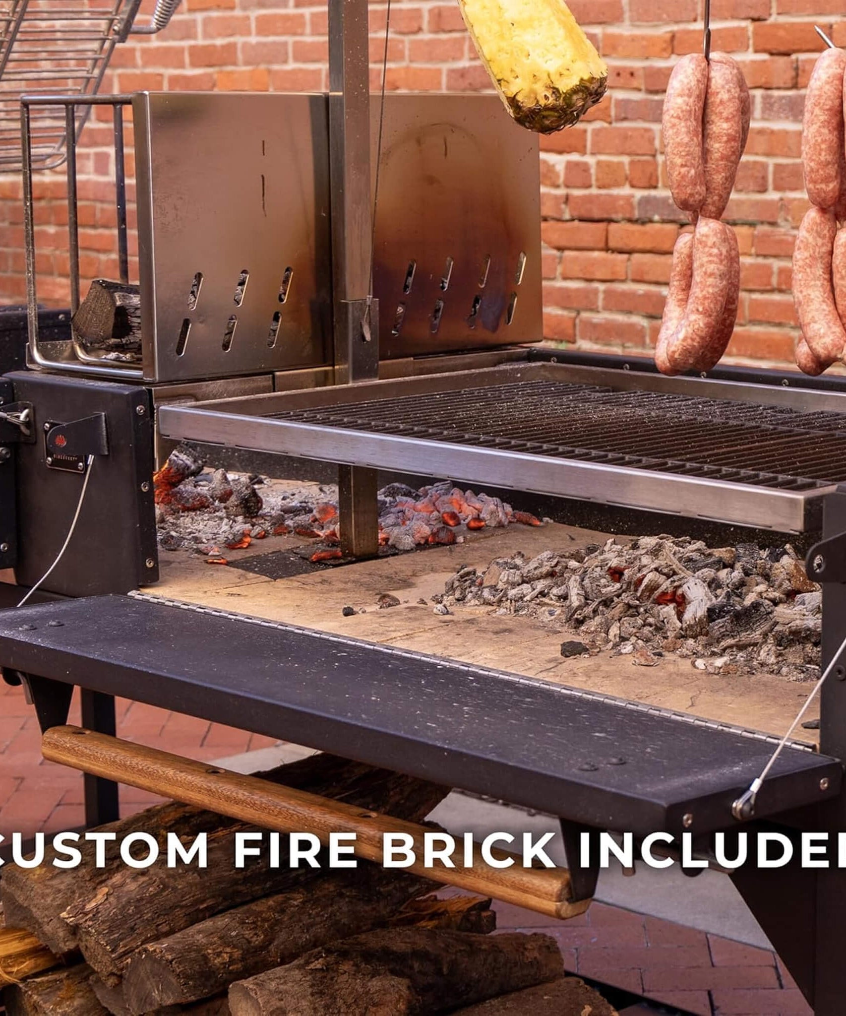 [09X02FT] Extra-Large Argentine Santa Maria Wood Fire And Charcoal BBQ Grill With Brasero (SAK75186)