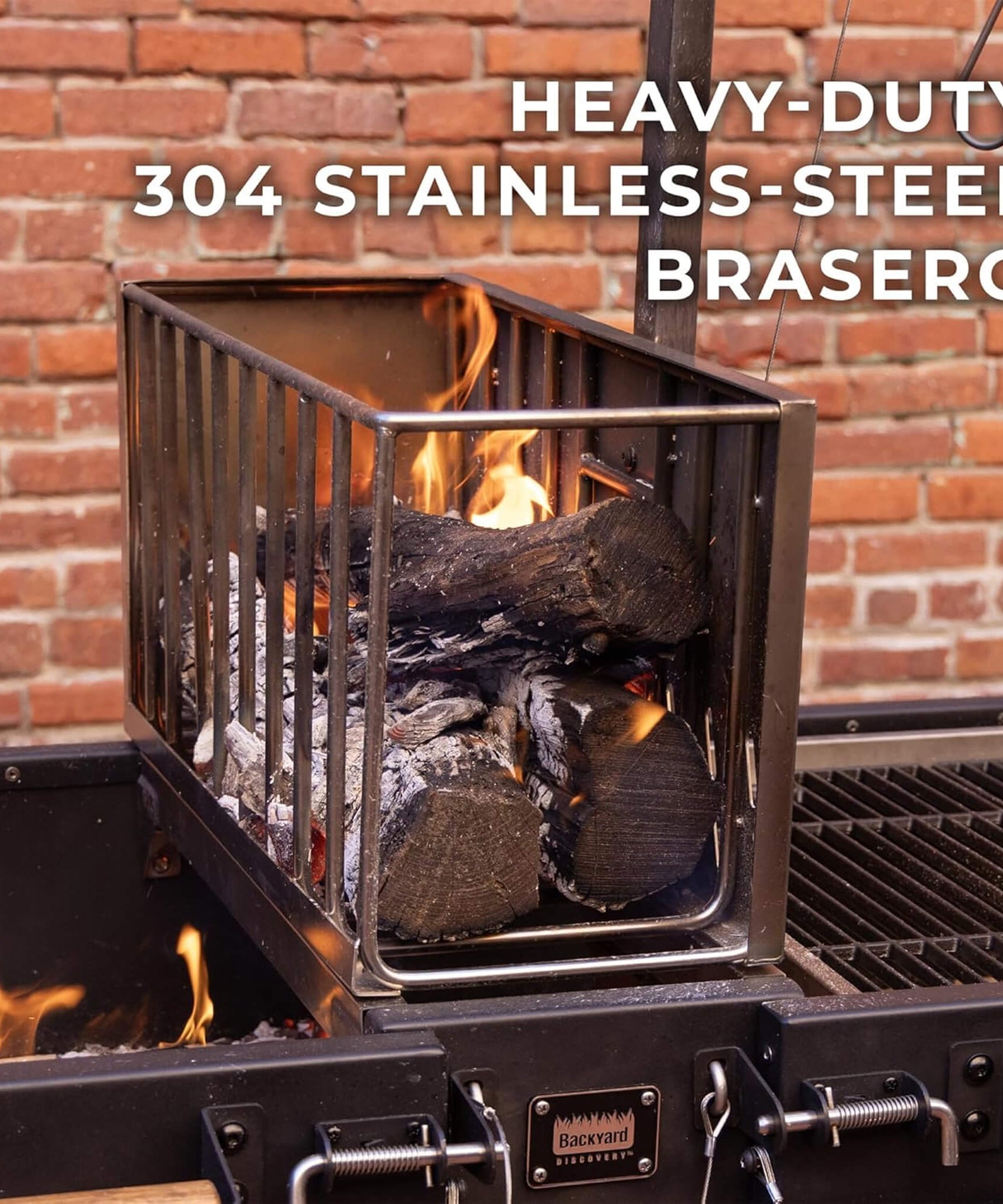 [09X02FT] Extra-Large Argentine Santa Maria Wood Fire And Charcoal BBQ Grill With Brasero (SAK75186)