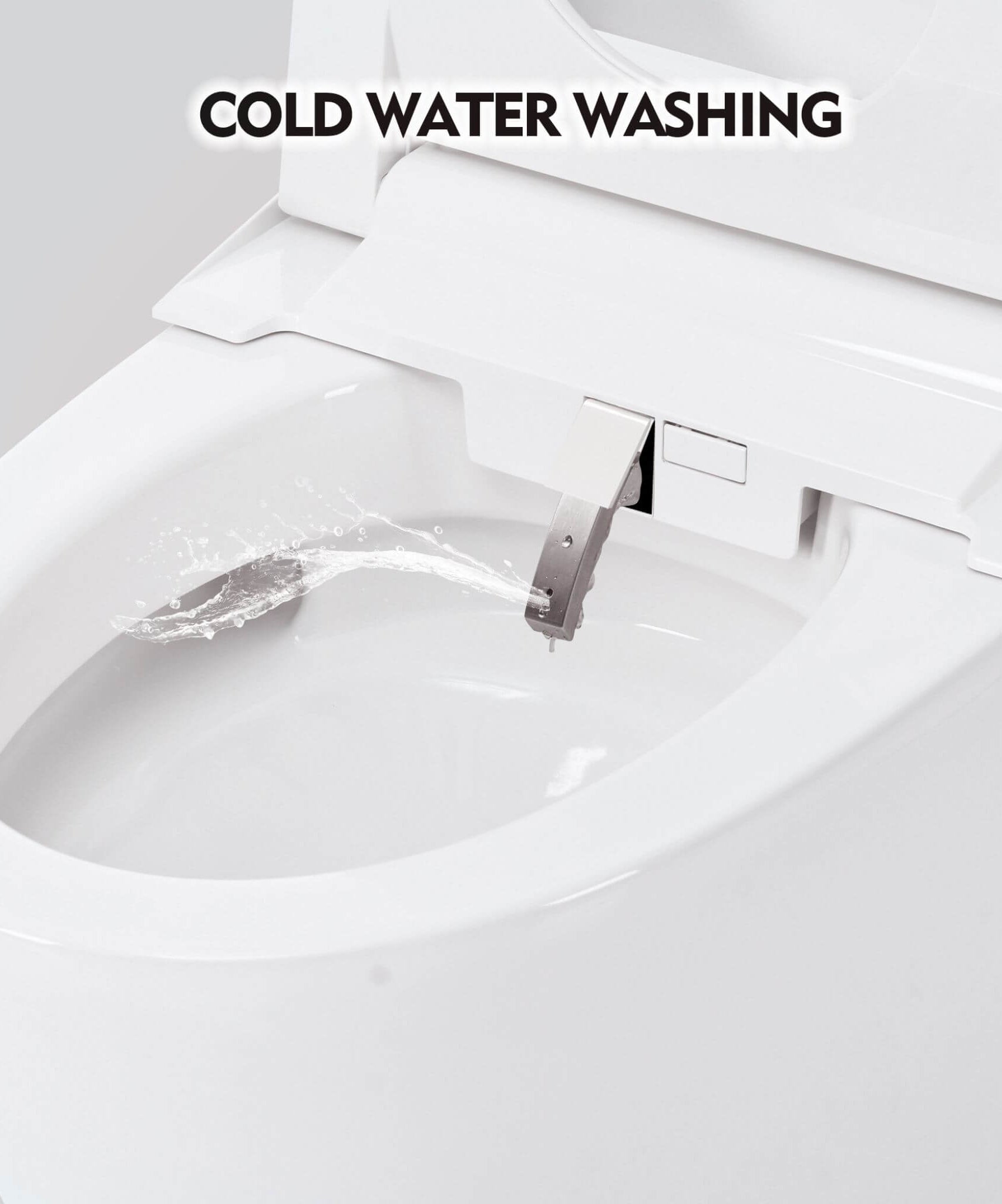 Nuvia 1/1.28 GPF Smart Compact Dual Flush Tankless Toilet Bidet Combo With Self-Cleaning Nozzle And Foot Sensor Flush (SAK58021)