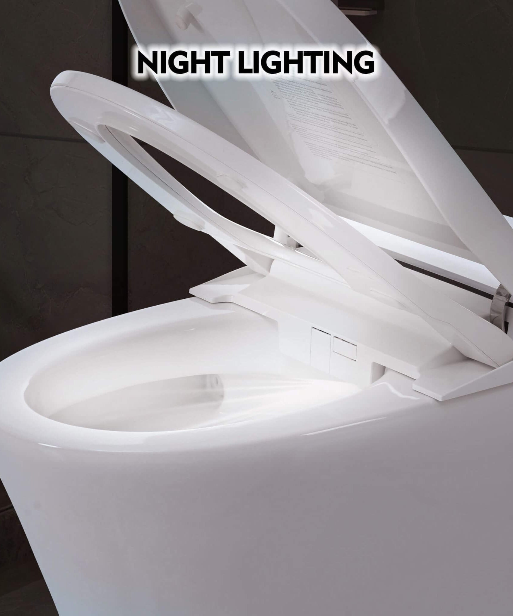 Nuvia 1/1.28 GPF Smart Compact Dual Flush Tankless Toilet Bidet Combo With Self-Cleaning Nozzle And Foot Sensor Flush (SAK58021)