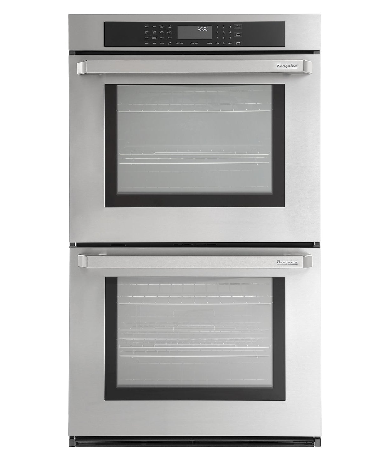 Rangaire 30" Doppel-Elektro-Wandofen, selbstreinigend, Heißluftfrittieren, echte Konvektion, Edelstahl RWOD301GS