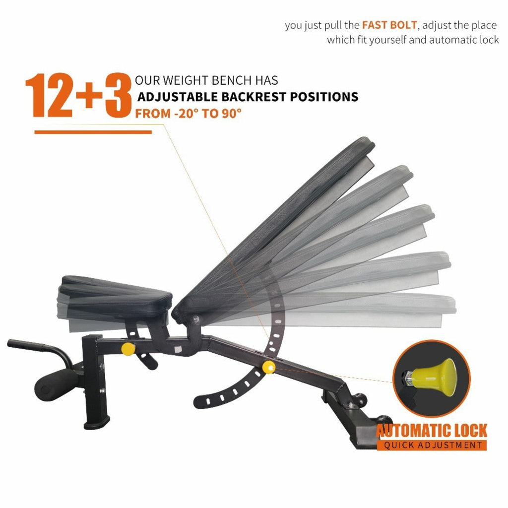 Rovix 1000LBS Multi-Functional Barbell Rack Squat Power Cage With Weight Bench (SAK35822)