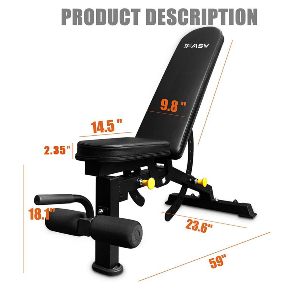 Rovix 1000LBS Multi-Functional Barbell Rack Squat Power Cage With Weight Bench (SAK35822)