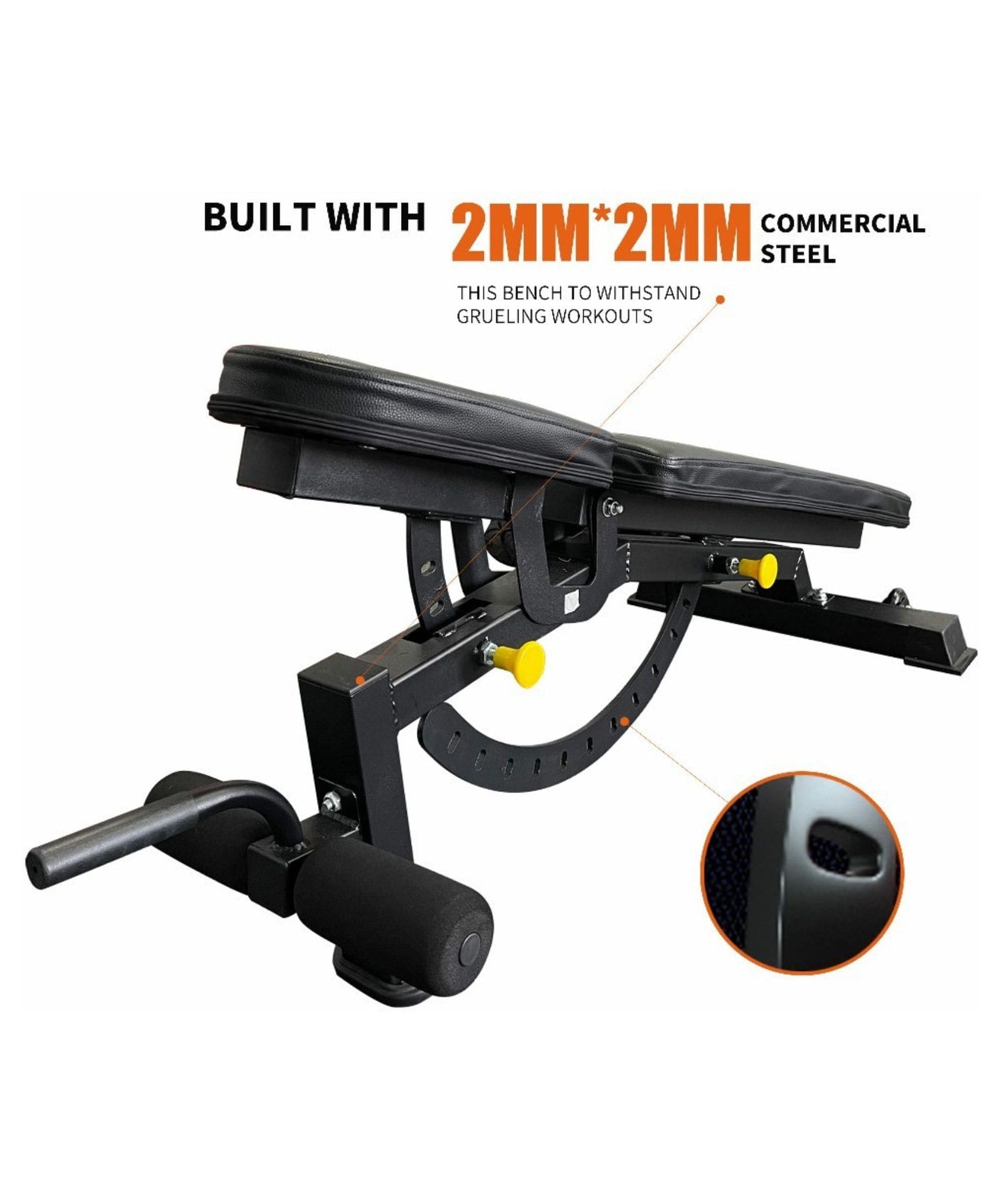 Rovix 1000LBS Multi-Functional Barbell Rack Squat Power Cage With Weight Bench (SAK35822)