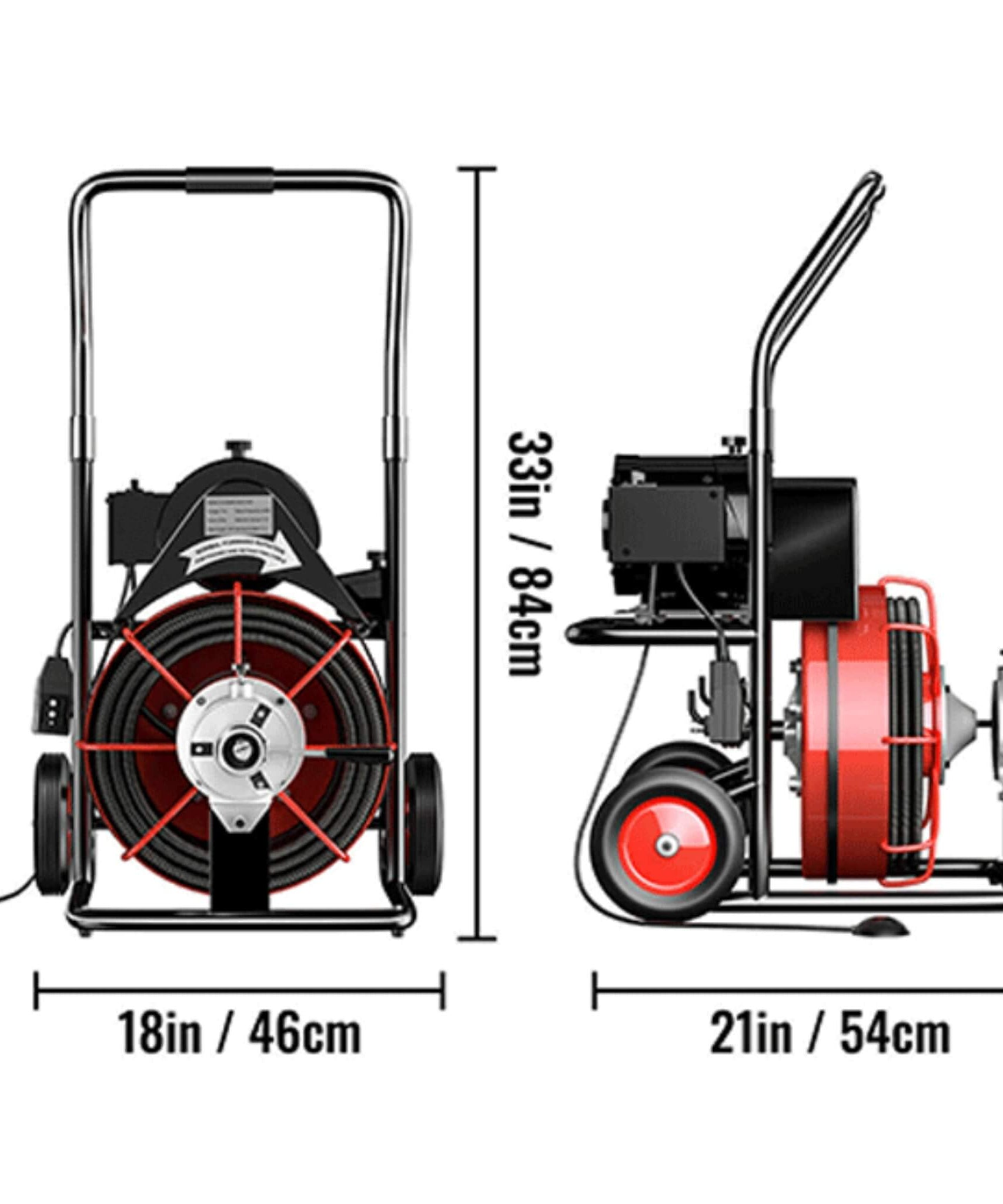 [100FTX3/8"] Electric Sewer Drain Cleaner Snake Clog Machine W/ Cutter (SAK53785)
