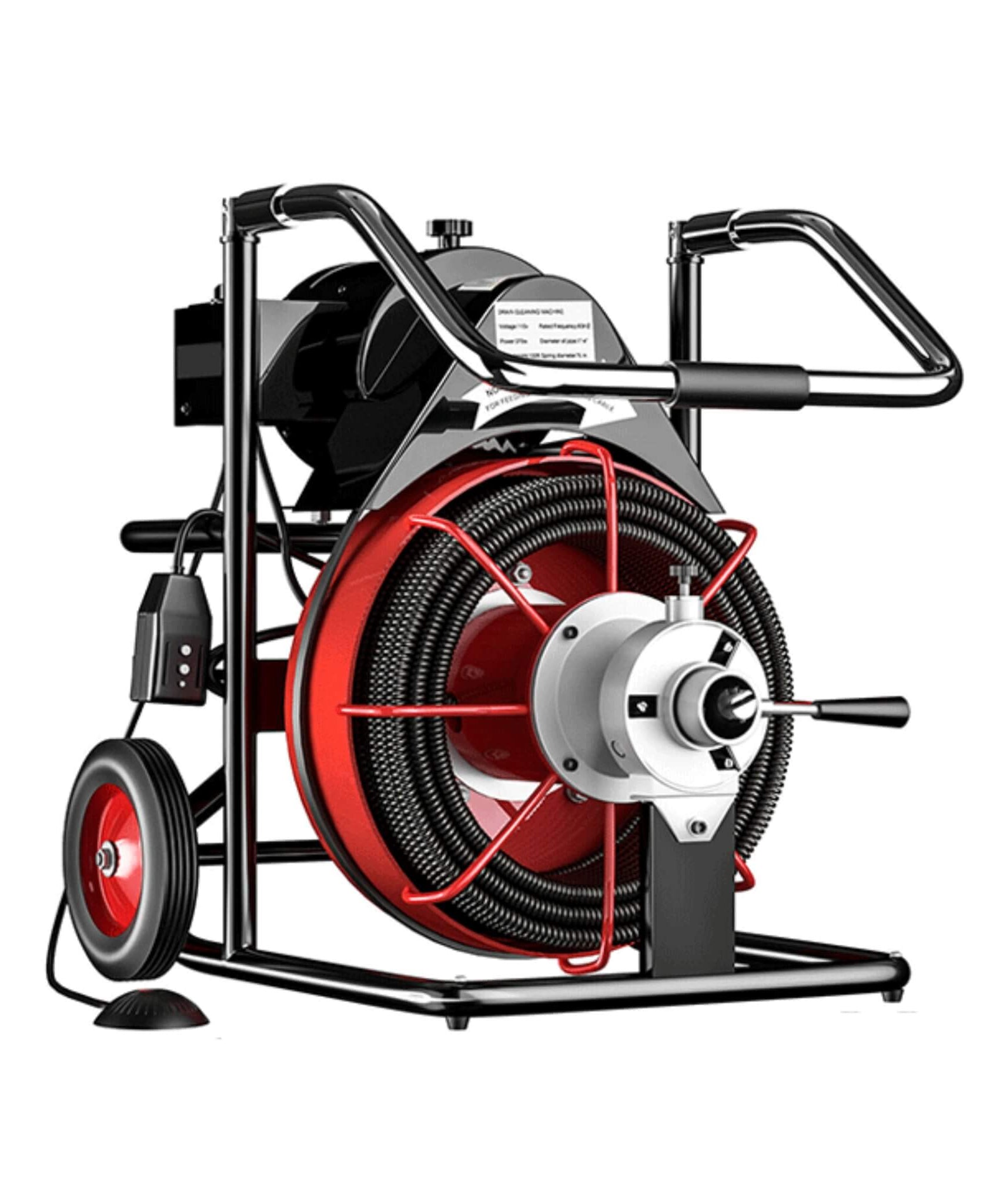 [100FTX3/8"] Electric Sewer Drain Cleaner Snake Clog Machine W/ Cutter (SAK53785)