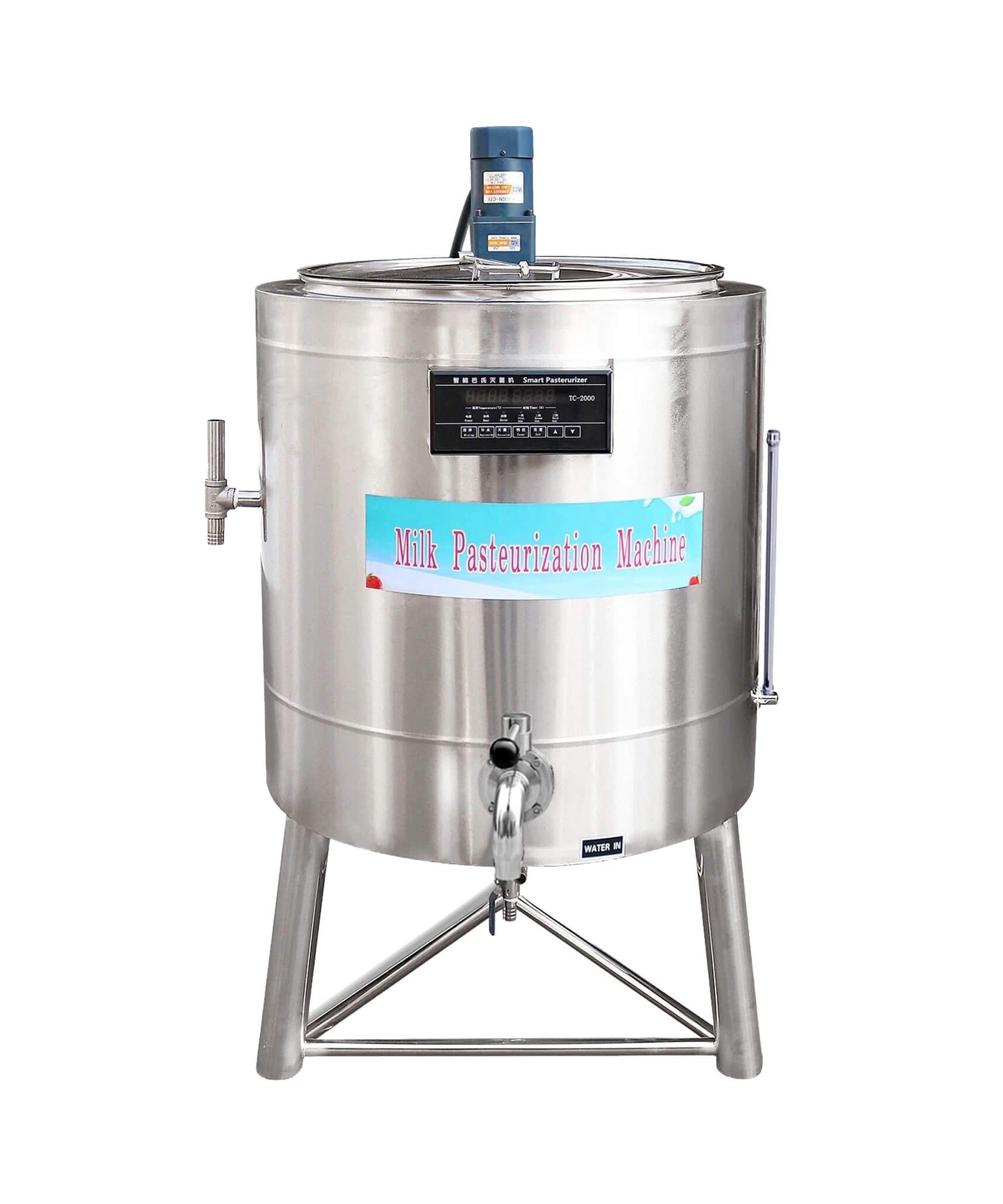 Heavy-Duty 220V Stainless Steel Commercial Milk And Ice Cream Mix Pasteurizer Machine [Without Plug] (SAK81320)
