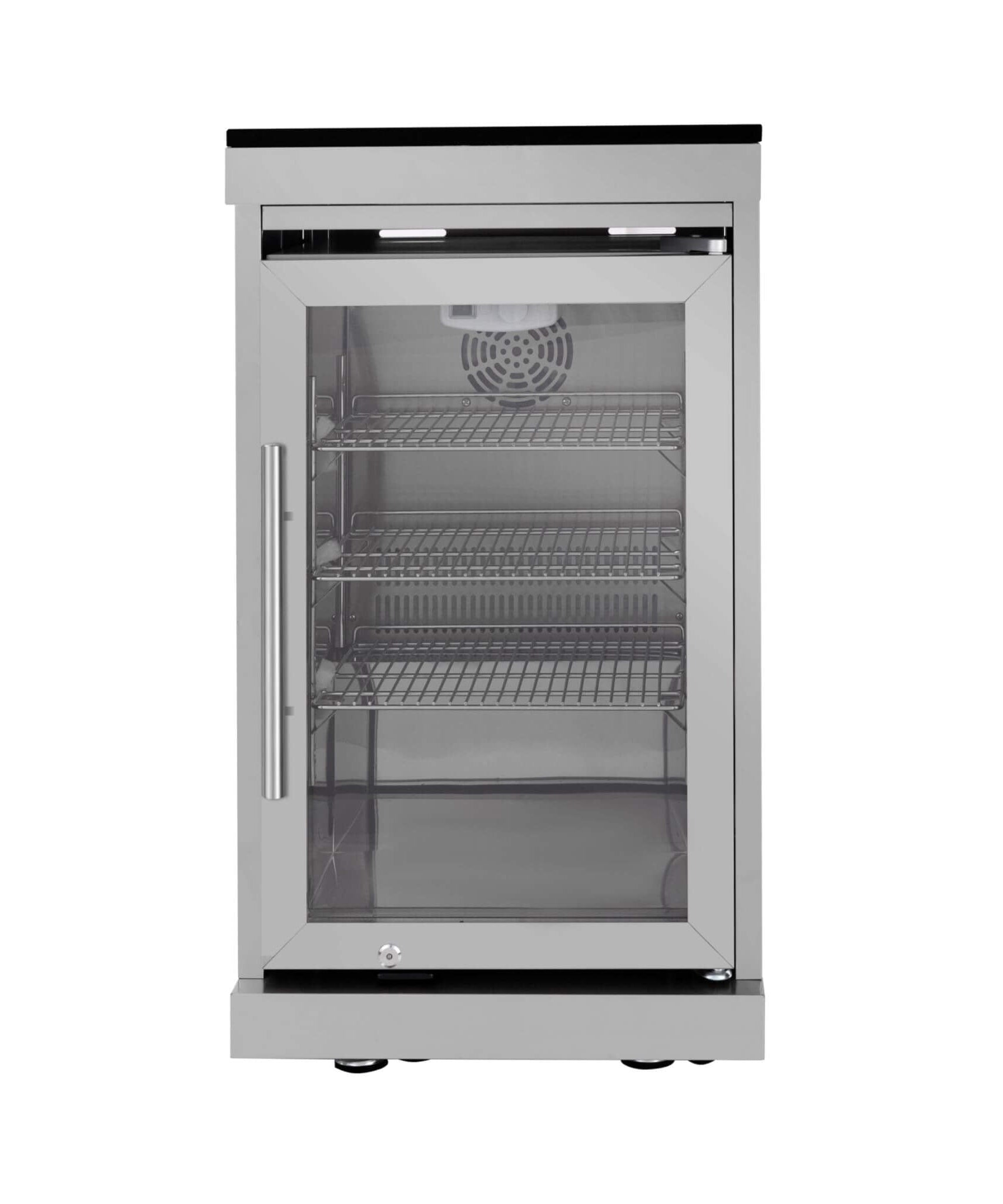 Castelle Flame Blaze 108-Inch 6-Burner 85K BTU Deluxe Stainless Steel Liquid Propane Outdoor Kitchen Grill Island With Wine Cooler, Rotisserie, Cabinets, And Granite Countertops (SAK58310)