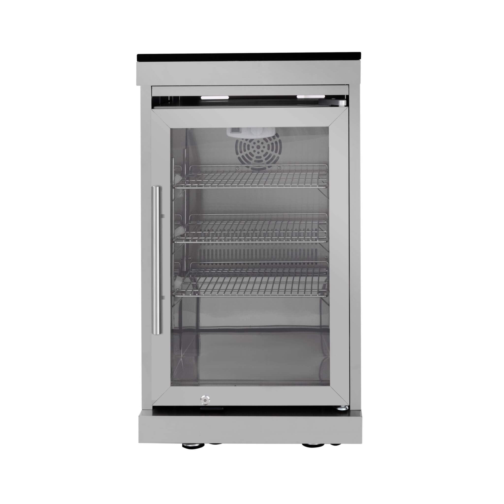 Castelle Flame Blaze 108-Inch 6-Burner 85K BTU Deluxe Stainless Steel Liquid Propane Outdoor Kitchen Grill Island With Wine Cooler, Rotisserie, Cabinets, And Granite Countertops (SAK58310)
