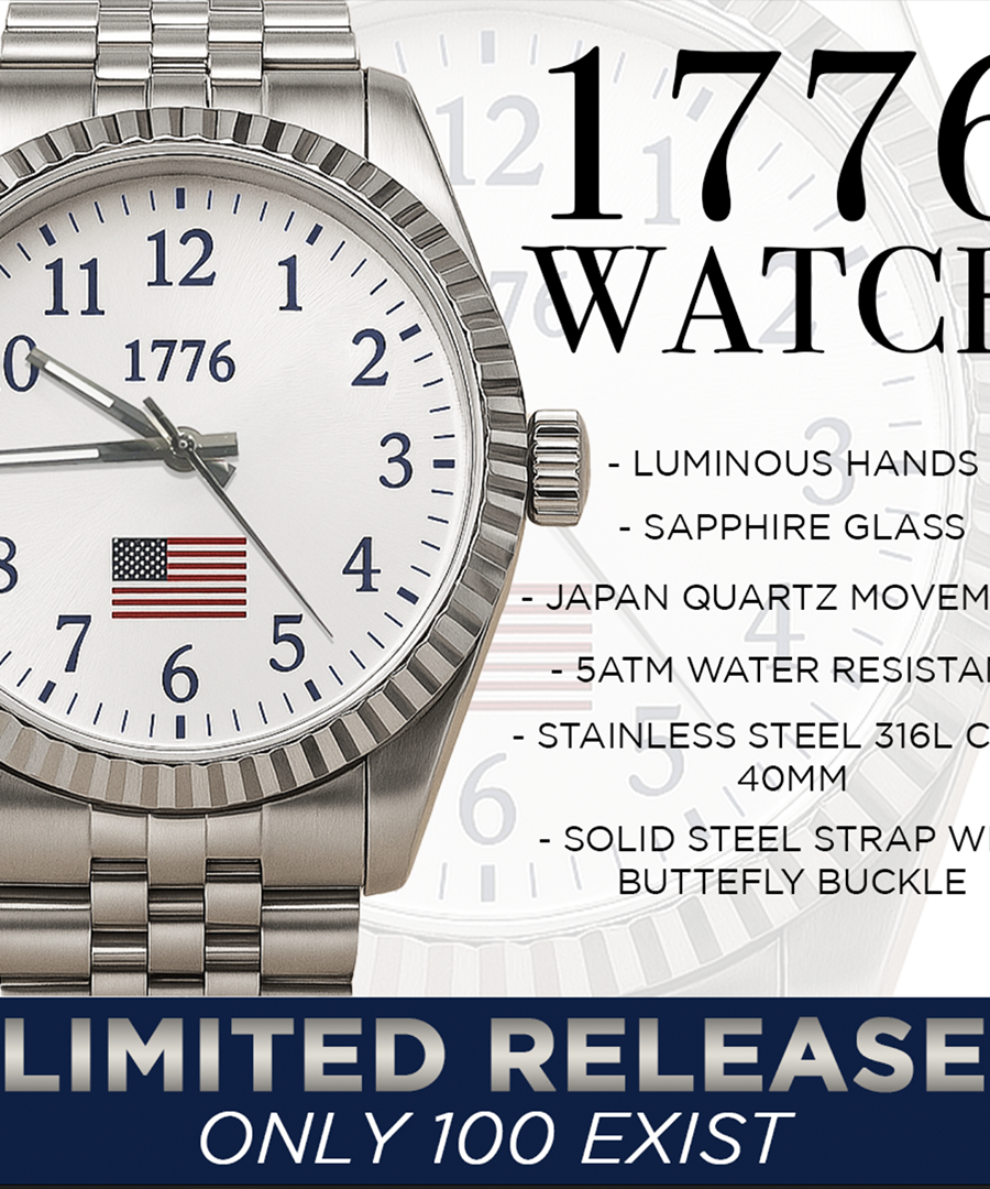 250. Jahrestag Amerikas – Silberne Heritage-Uhr von 1776