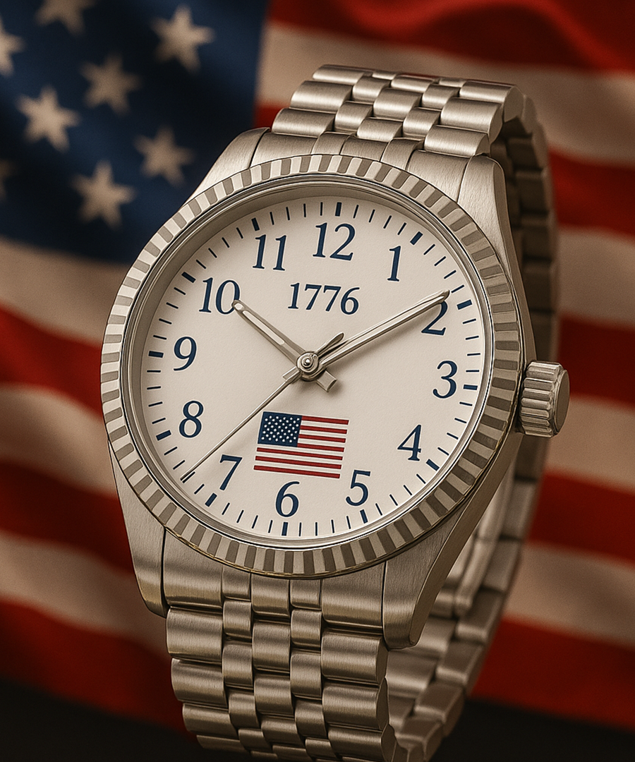 250. Jahrestag Amerikas – Silberne Heritage-Uhr von 1776