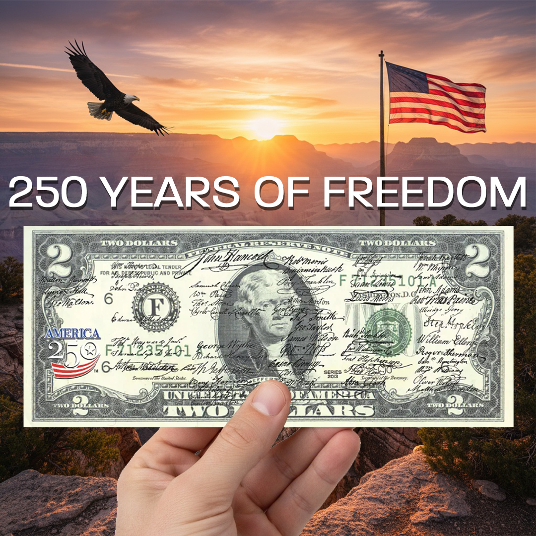 Unterschriften der Unabhängigkeitserklärung | 250. Jubiläum 2-Dollar-Note