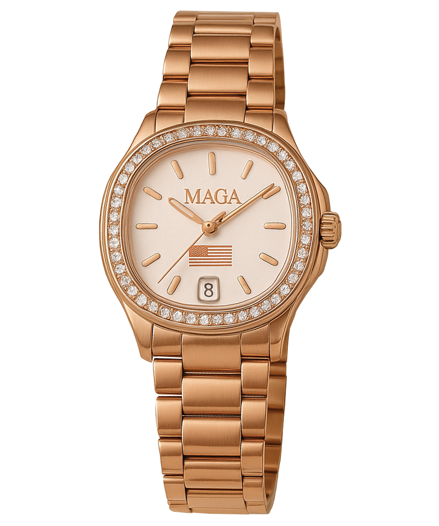 Roségoldene MAGA-Uhr