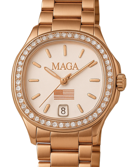 Roségoldene MAGA-Uhr