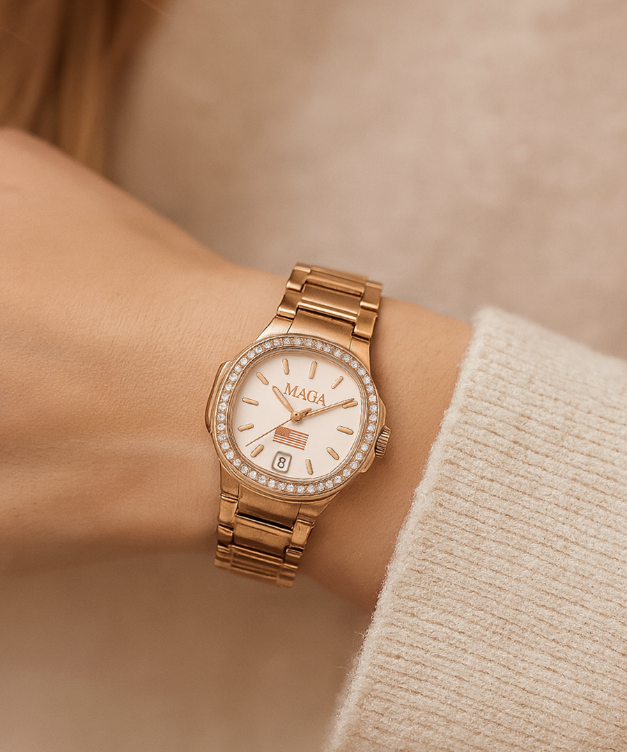 Roségoldene MAGA-Uhr
