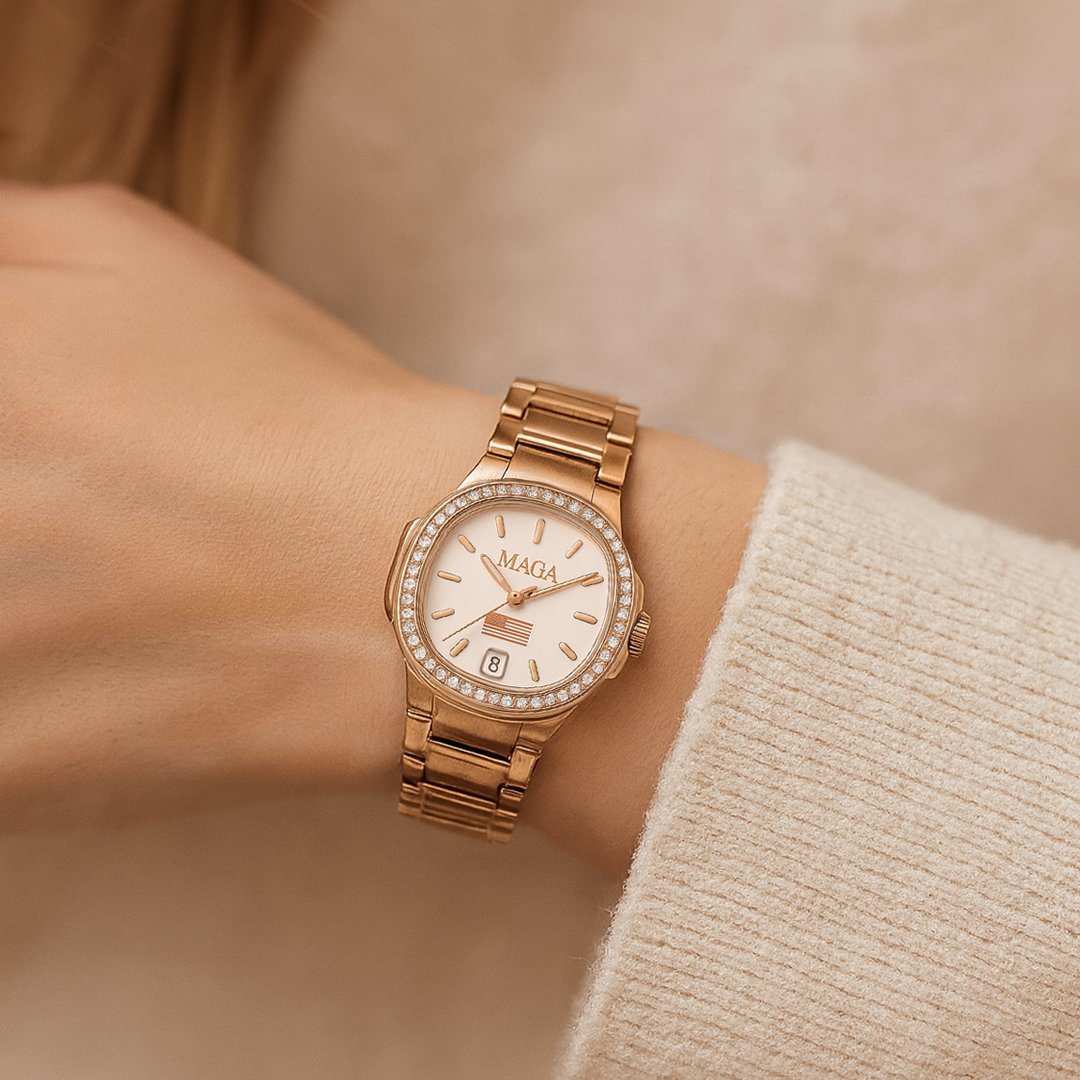 Roségoldene MAGA-Uhr