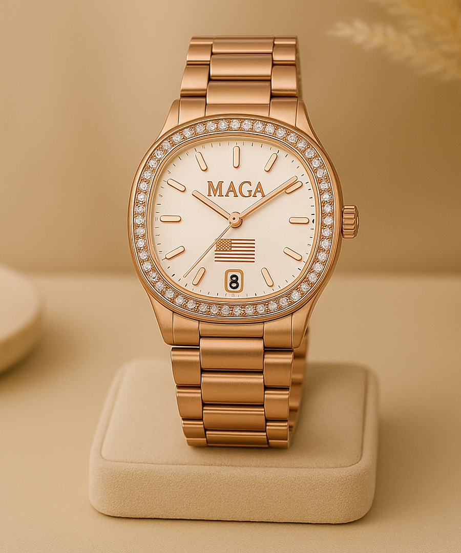 Roségoldene MAGA-Uhr