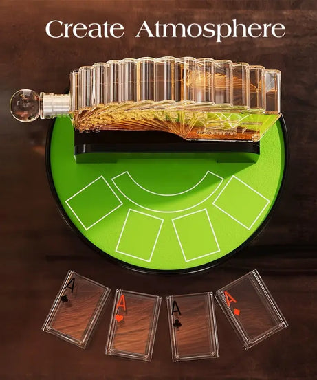 Poker Night Whiskey Decanter Set