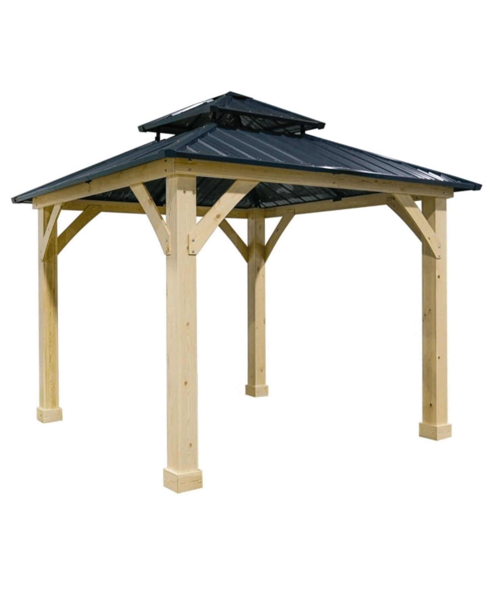 [10X10FT] Alora Premium Outdoor Patio Hardtop Gazebo With Double Steel Roof (SAK01291)