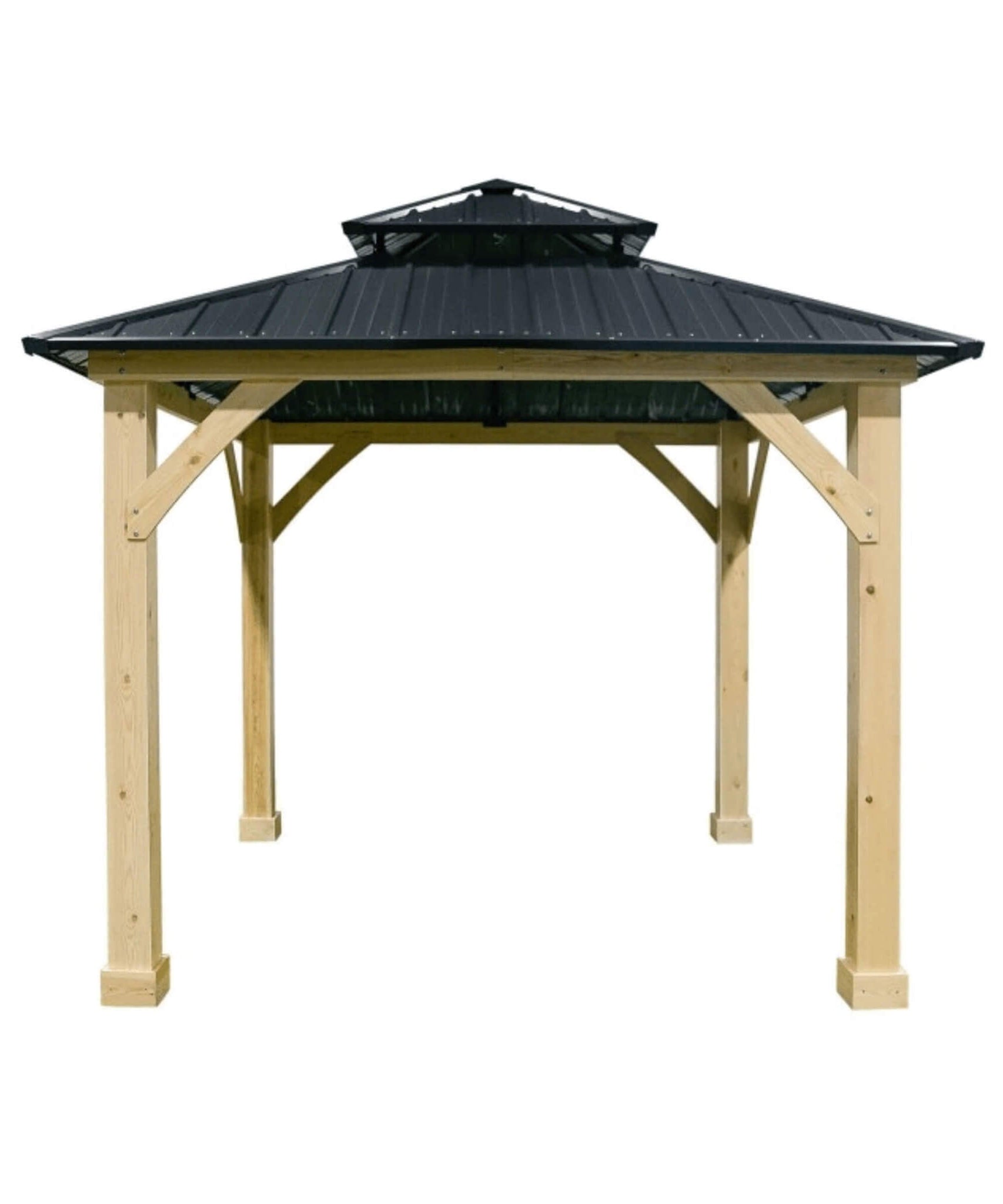 [10X10FT] Alora Premium Outdoor Patio Hardtop Gazebo With Double Steel Roof (SAK01291)