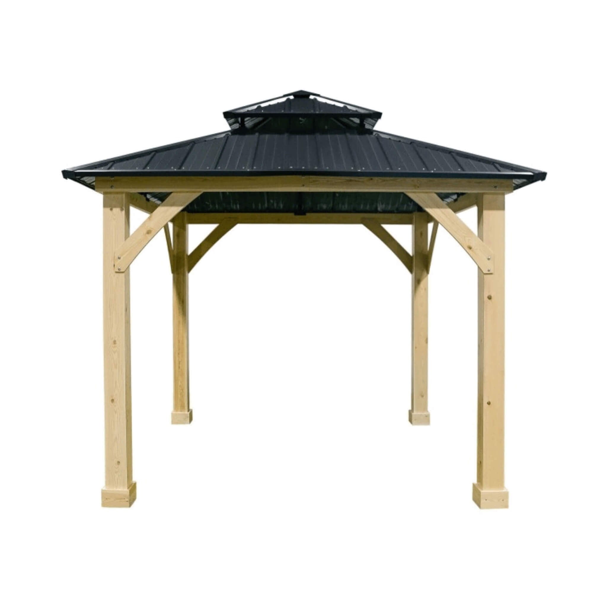 [10X10FT] Alora Premium Outdoor Patio Hardtop Gazebo With Double Steel Roof (SAK01291)