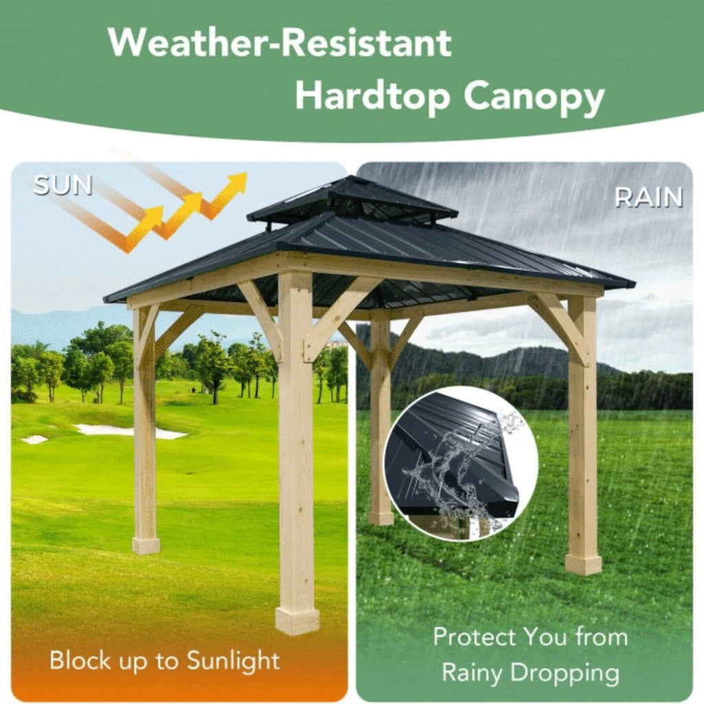 [10X10FT] Alora Premium Outdoor Patio Hardtop Gazebo With Double Steel Roof (SAK01291)
