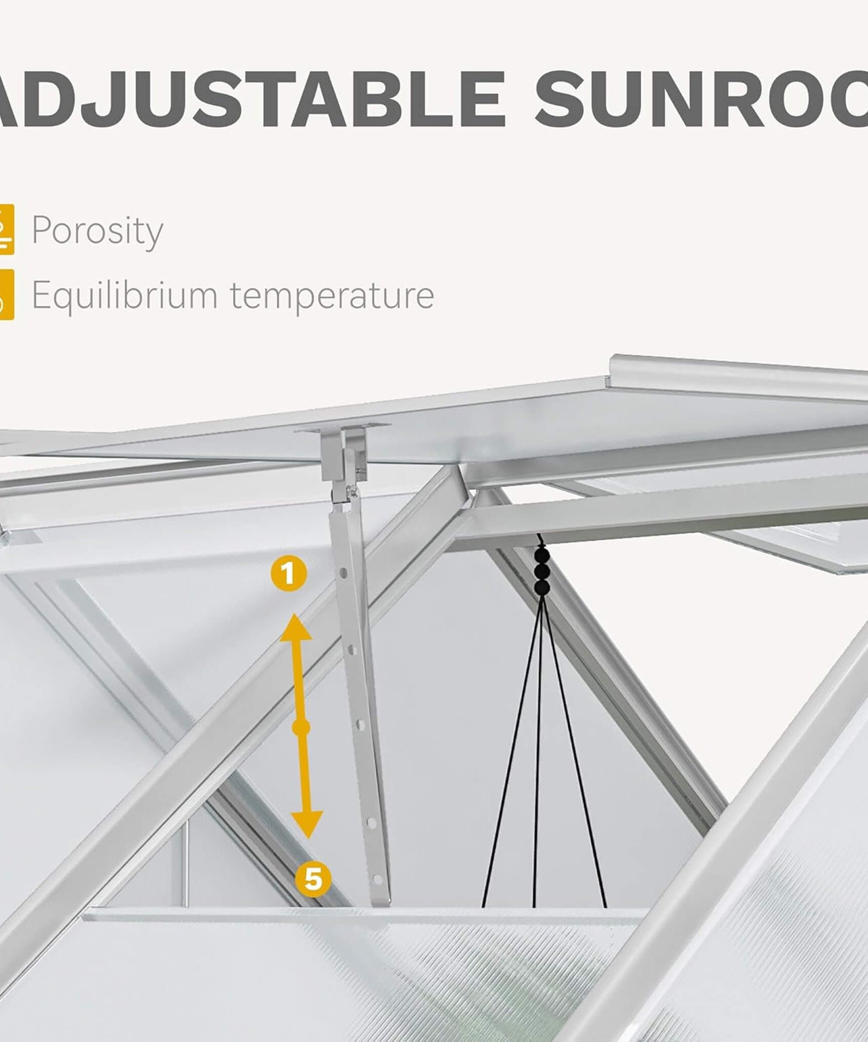 [10X12FT] Large Polycarbonate Walk-In Garden Greenhouse With Vent Window, 4MM (SAK71528)