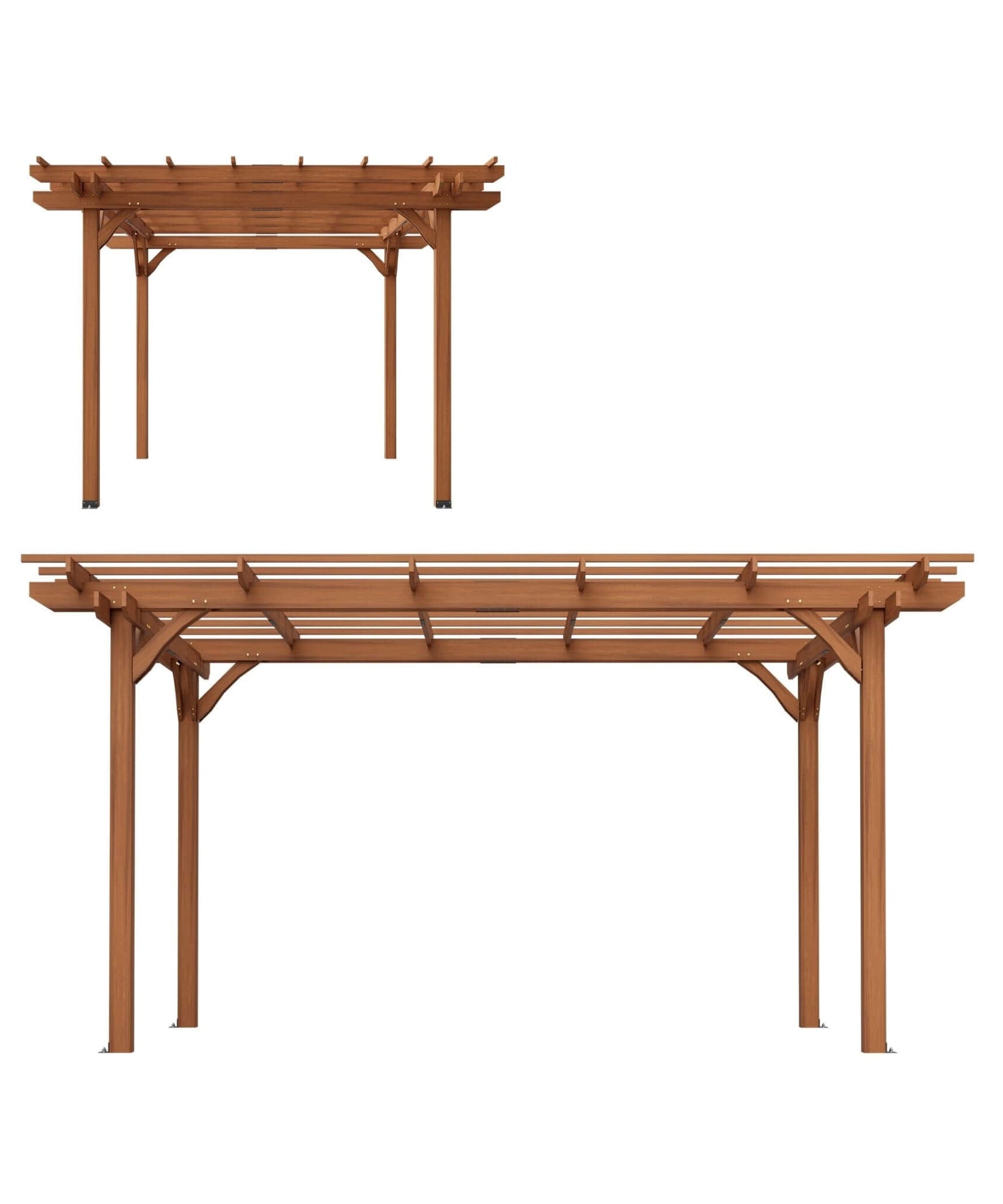 [10X12FT] Alora Premium Extra Large Outdoor Weather-Resistant Wooden Grape Pergola (SAK16278)