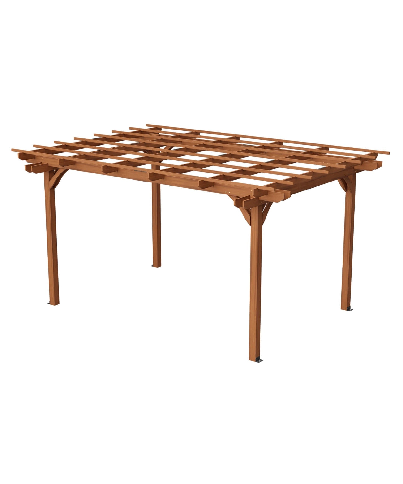 [10X12FT] Alora Premium Extra Large Outdoor Weather-Resistant Wooden Grape Pergola (SAK16278)
